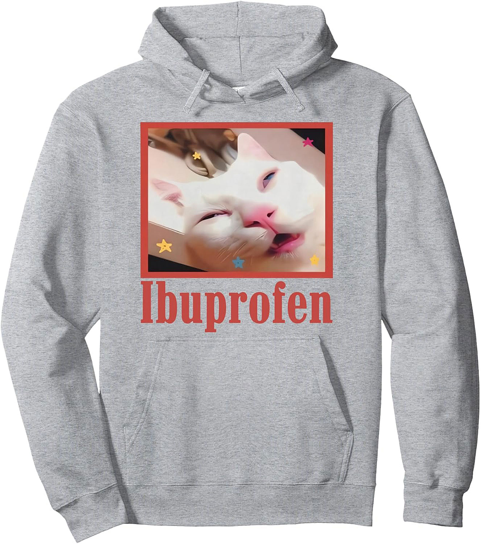 Ibuprofen Cat Meme Graphic Hoodie