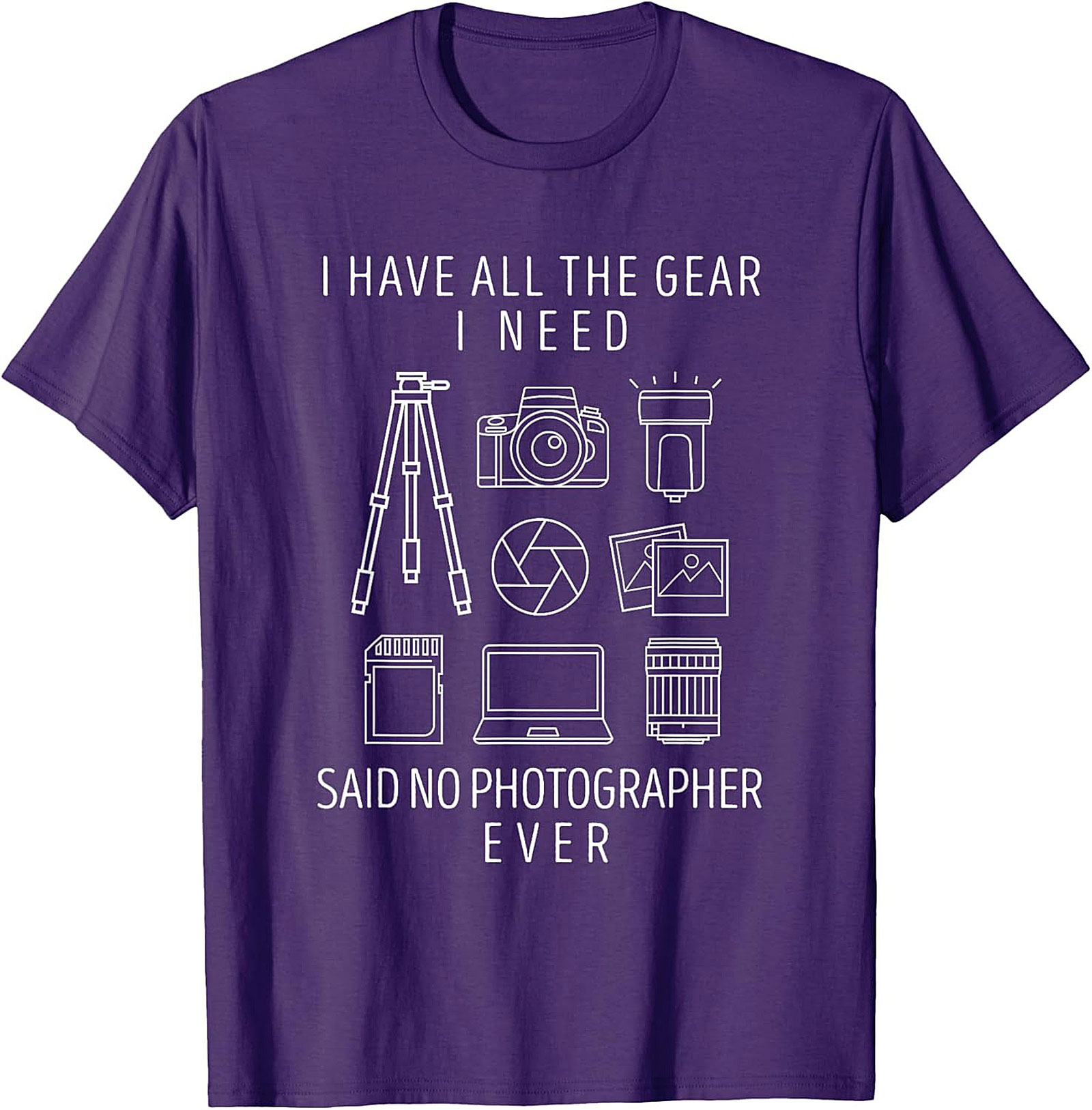Funny Photographer T-shirt - Camera Gear Graphic Tee Gift