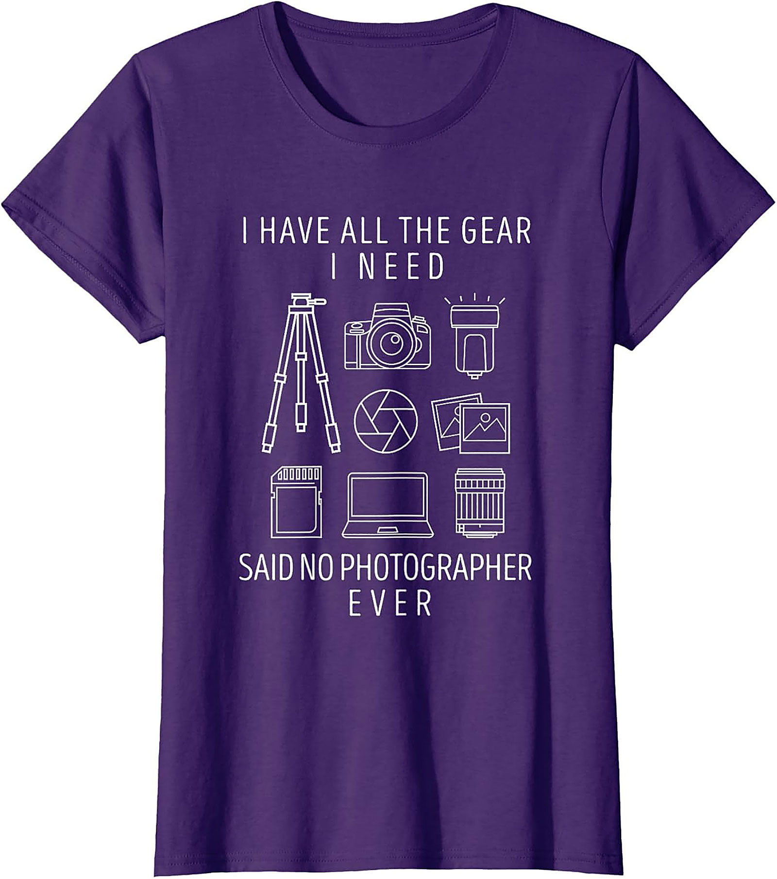 Funny Photographer T-shirt - Camera Gear Graphic Tee Gift