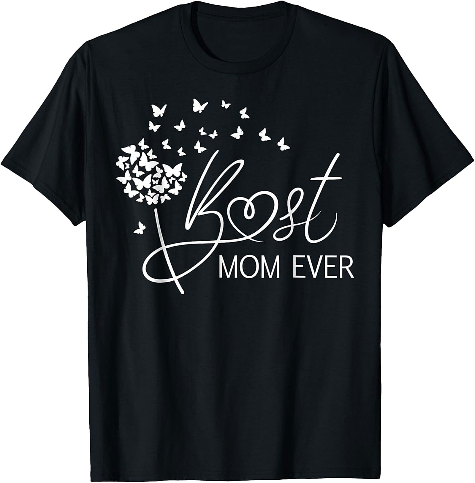 Best Mom Ever Butterfly Graphic Tee Mother's Day Shirt