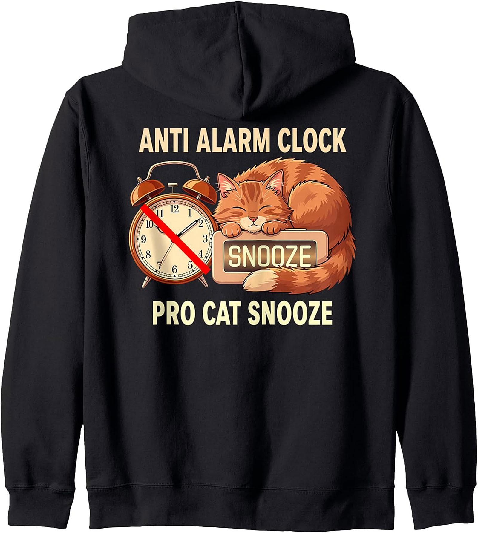 Cat Snooze Graphic Hoodie Cozy Pullover for Cat Lovers