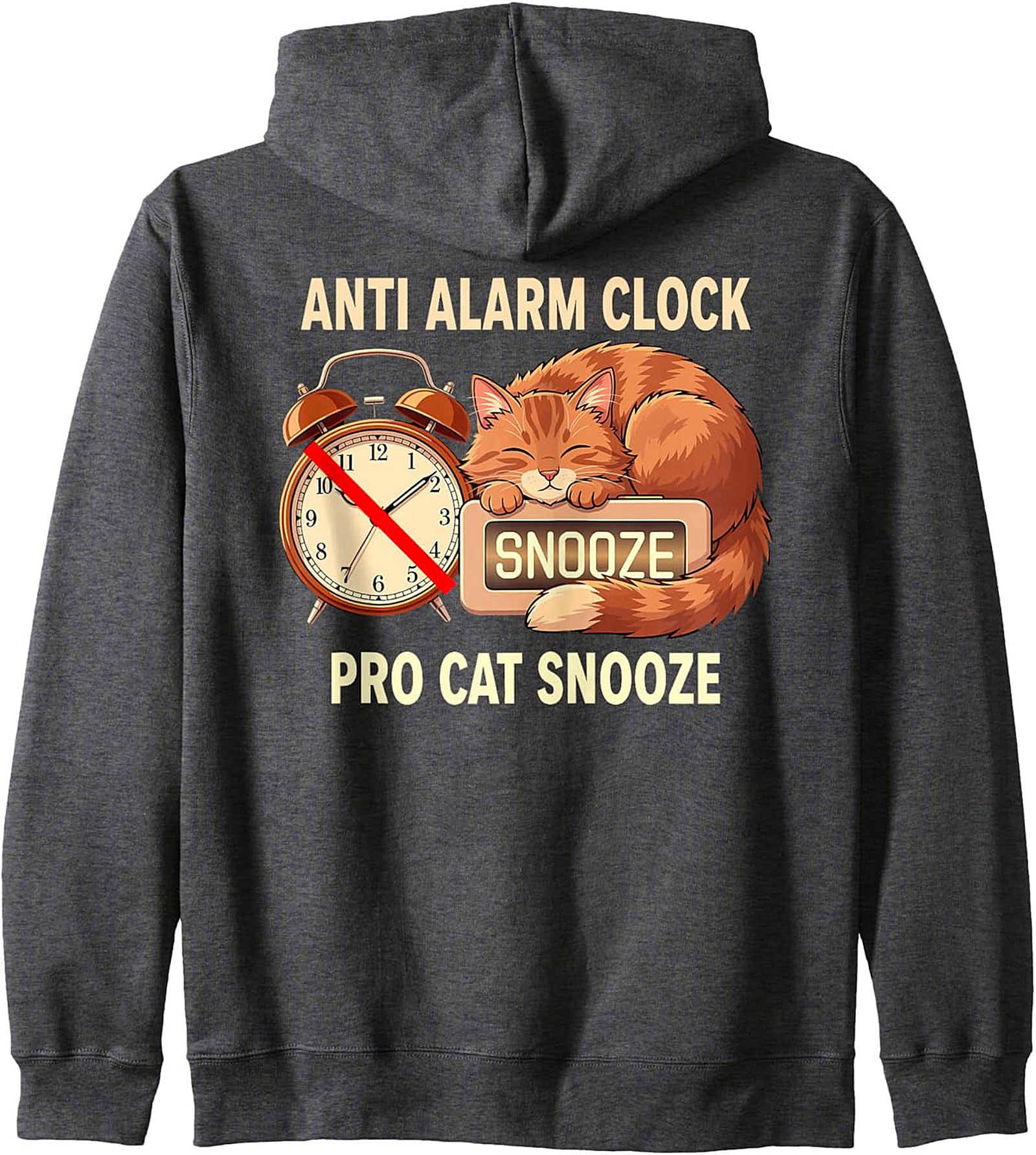 Cat Snooze Graphic Hoodie Cozy Pullover for Cat Lovers