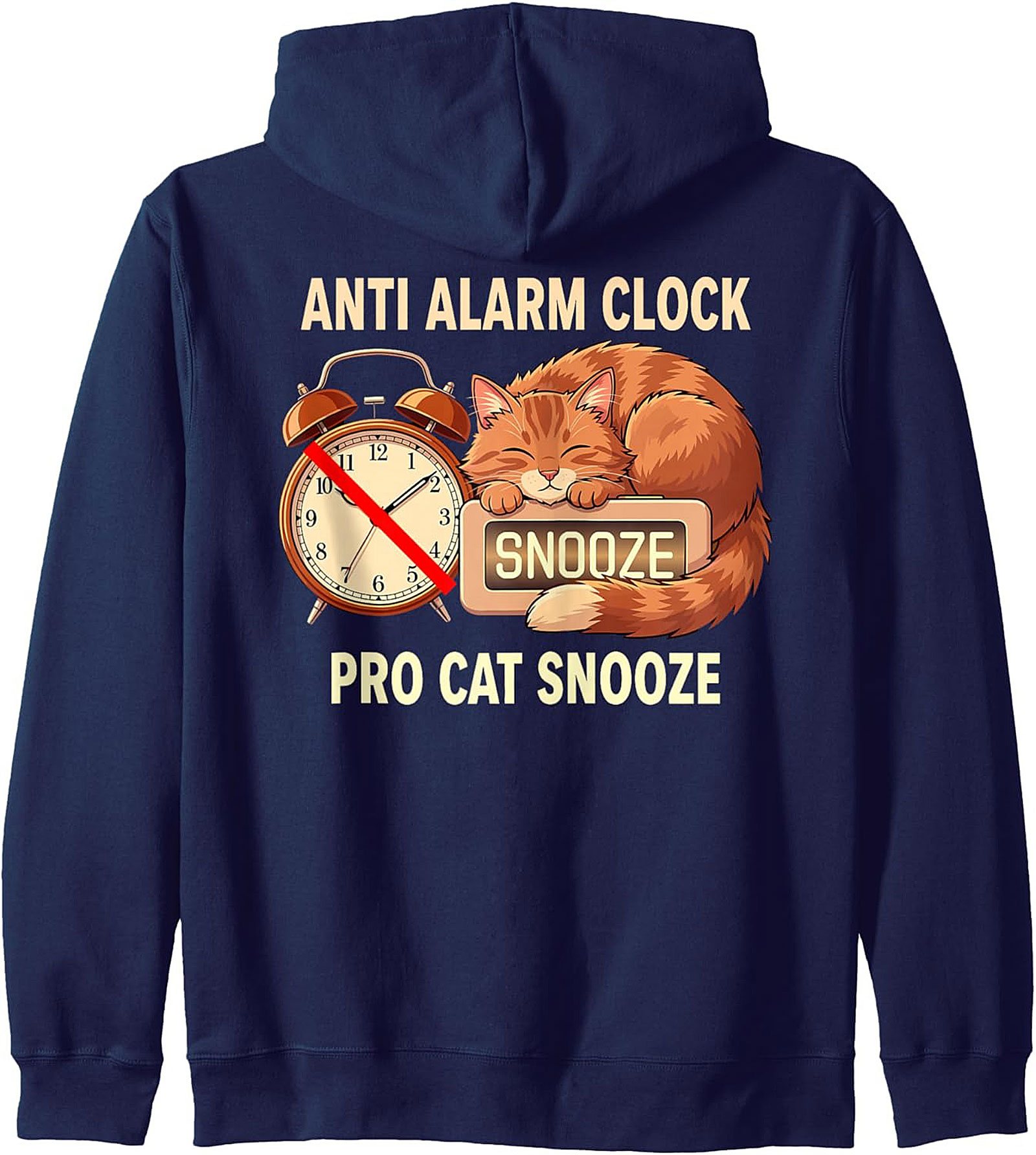 Cat Snooze Graphic Hoodie Cozy Pullover for Cat Lovers