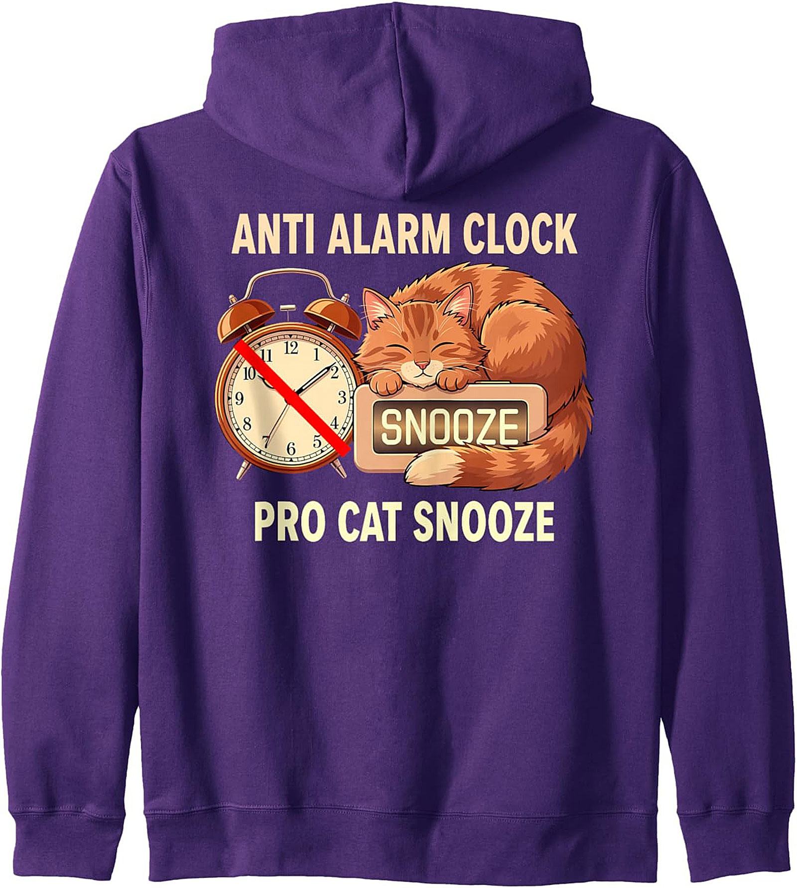 Cat Snooze Graphic Hoodie Cozy Pullover for Cat Lovers