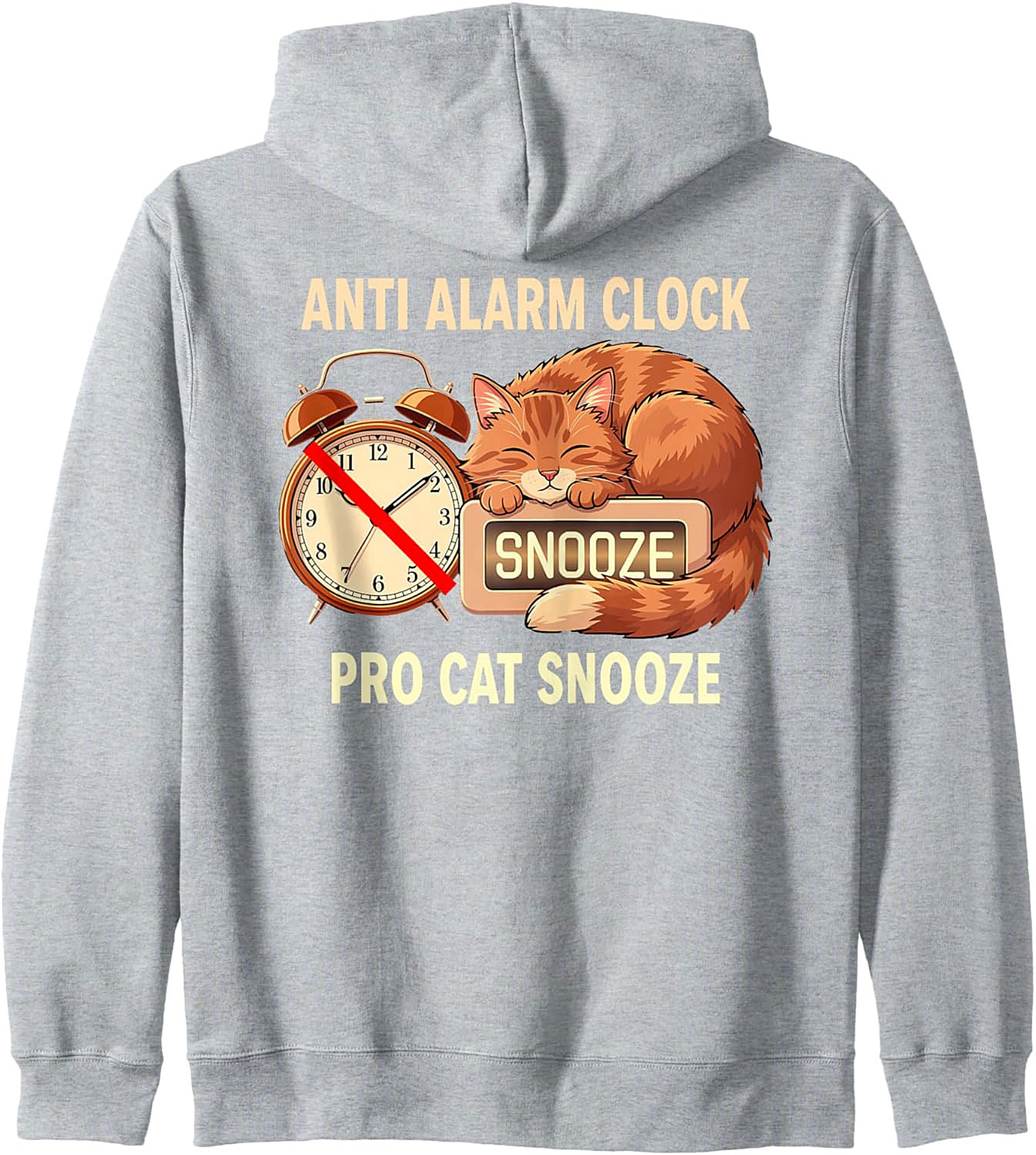 Cat Snooze Graphic Hoodie Cozy Pullover for Cat Lovers