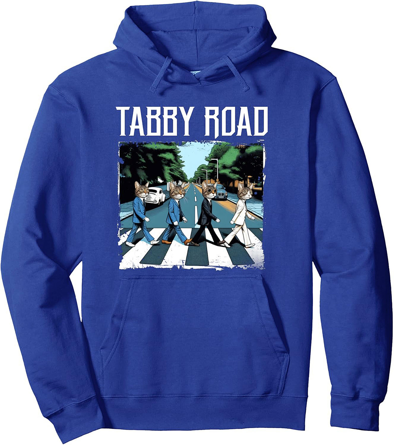 Tabby Road Cat Lover Pullover Hoodie Funny Graphic Hoodie
