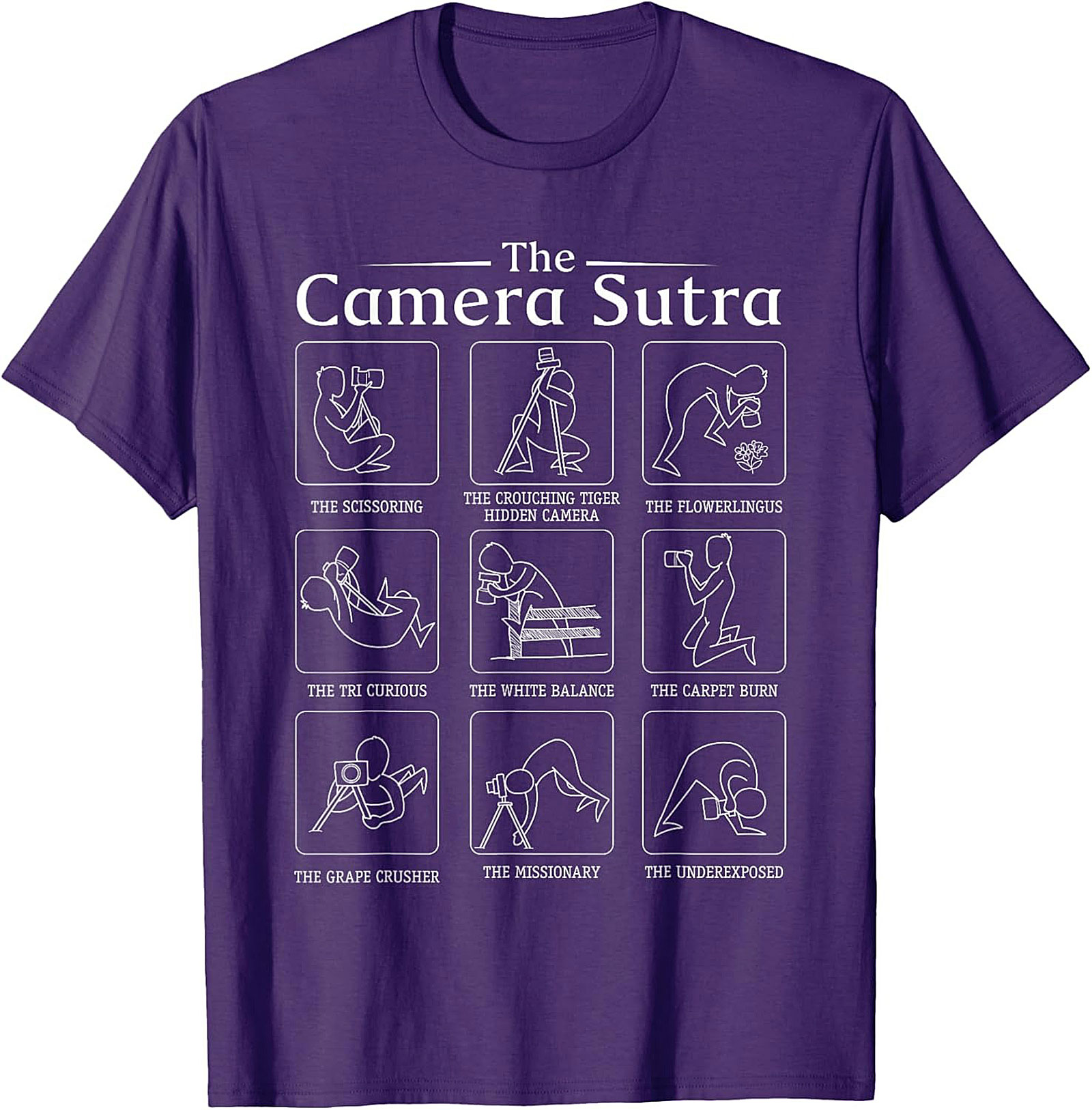 Camera Sutra Photographer Graphic Tee | Funny Unisex Shirt