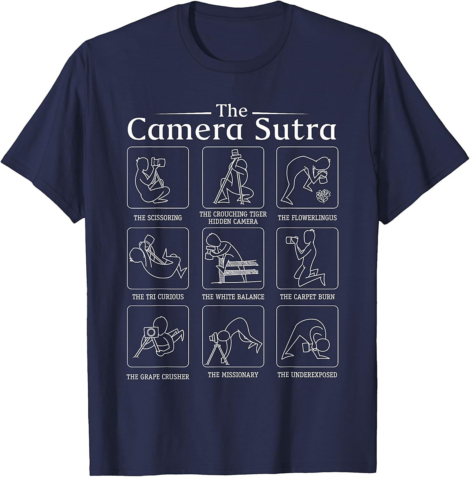 Camera Sutra Photographer Graphic Tee | Funny Unisex Shirt