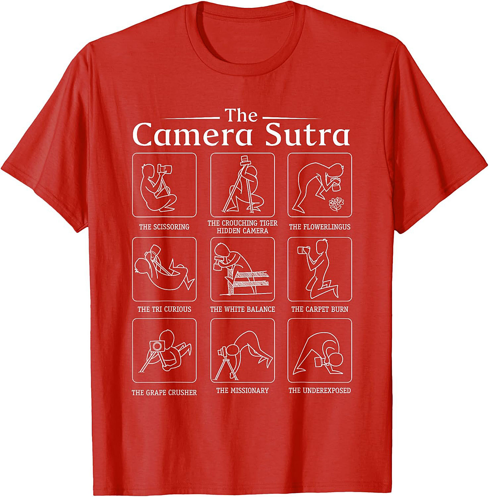 Camera Sutra Photographer Graphic Tee | Funny Unisex Shirt