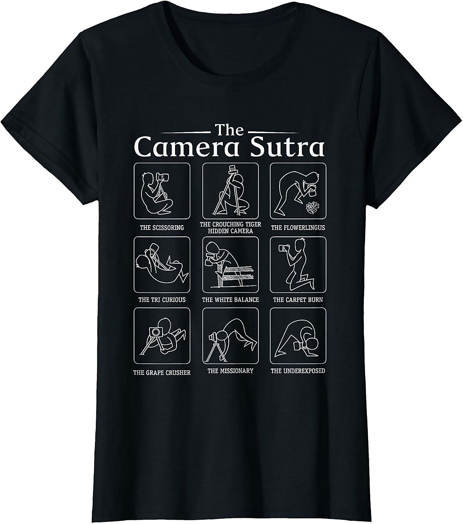 Camera Sutra Photographer Graphic Tee | Funny Unisex Shirt
