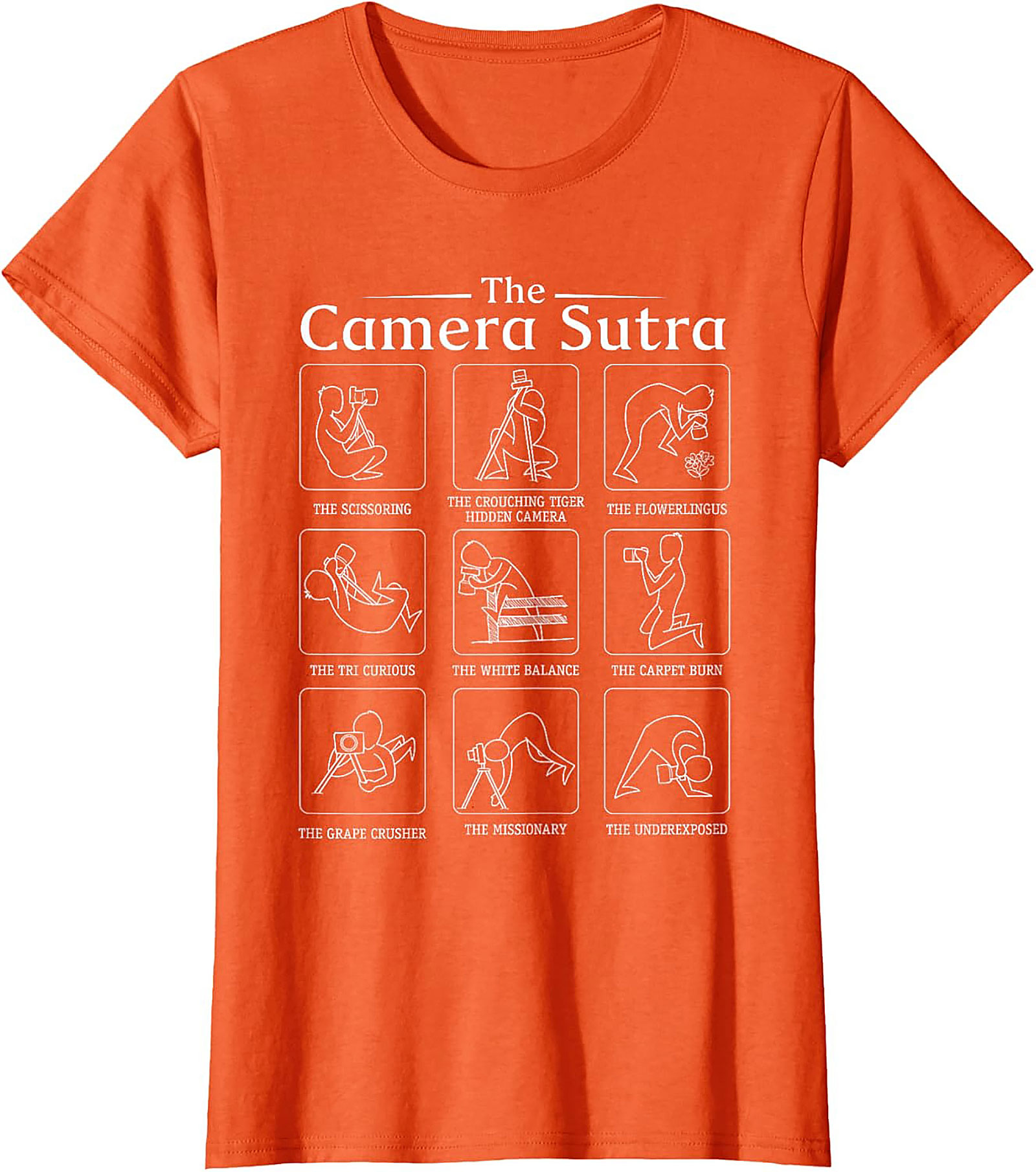 Camera Sutra Photographer Graphic Tee | Funny Unisex Shirt