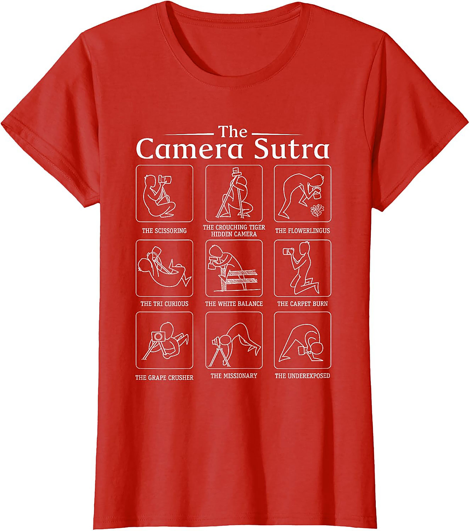 Camera Sutra Photographer Graphic Tee | Funny Unisex Shirt