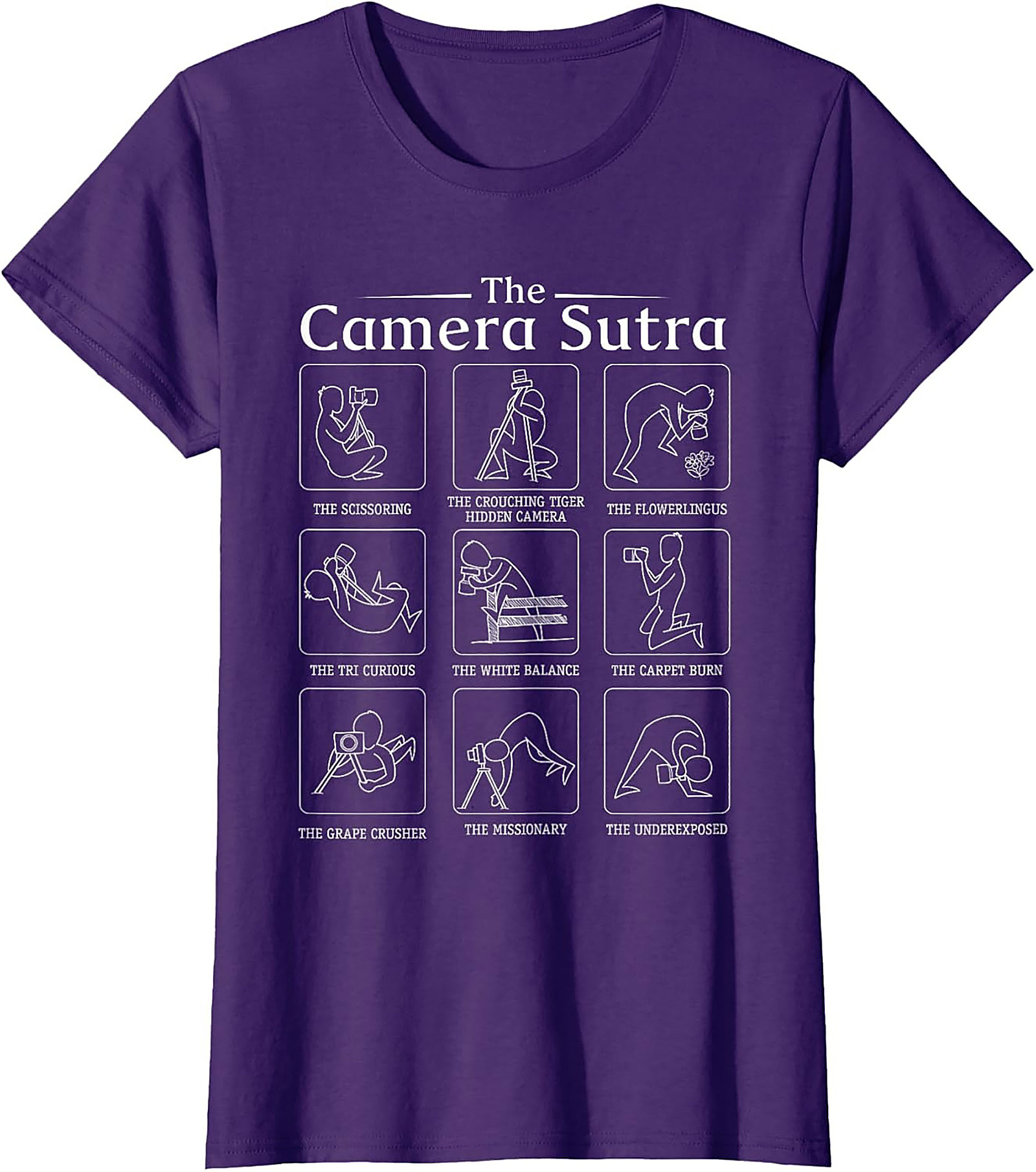 Camera Sutra Photographer Graphic Tee | Funny Unisex Shirt
