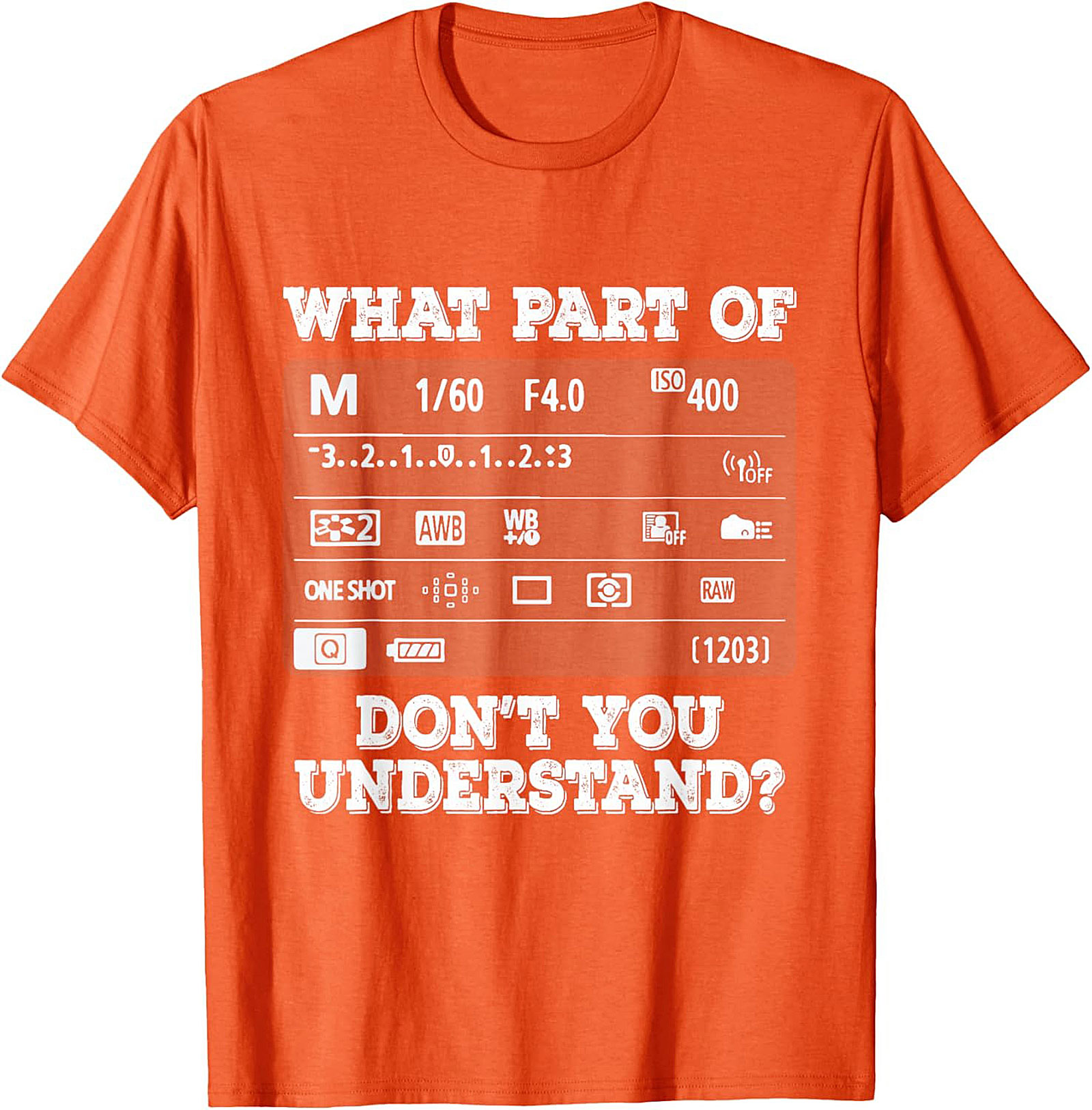 Manual Mode Mystery Photographer Graphic Tee | Funny Shirt