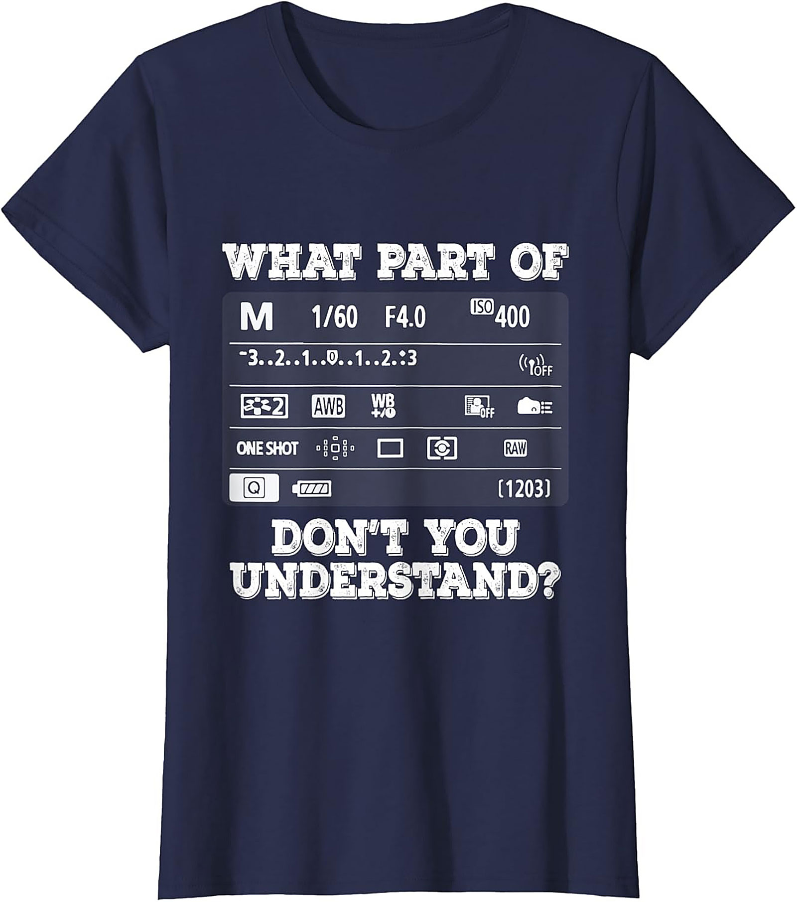 Manual Mode Mystery Photographer Graphic Tee | Funny Shirt