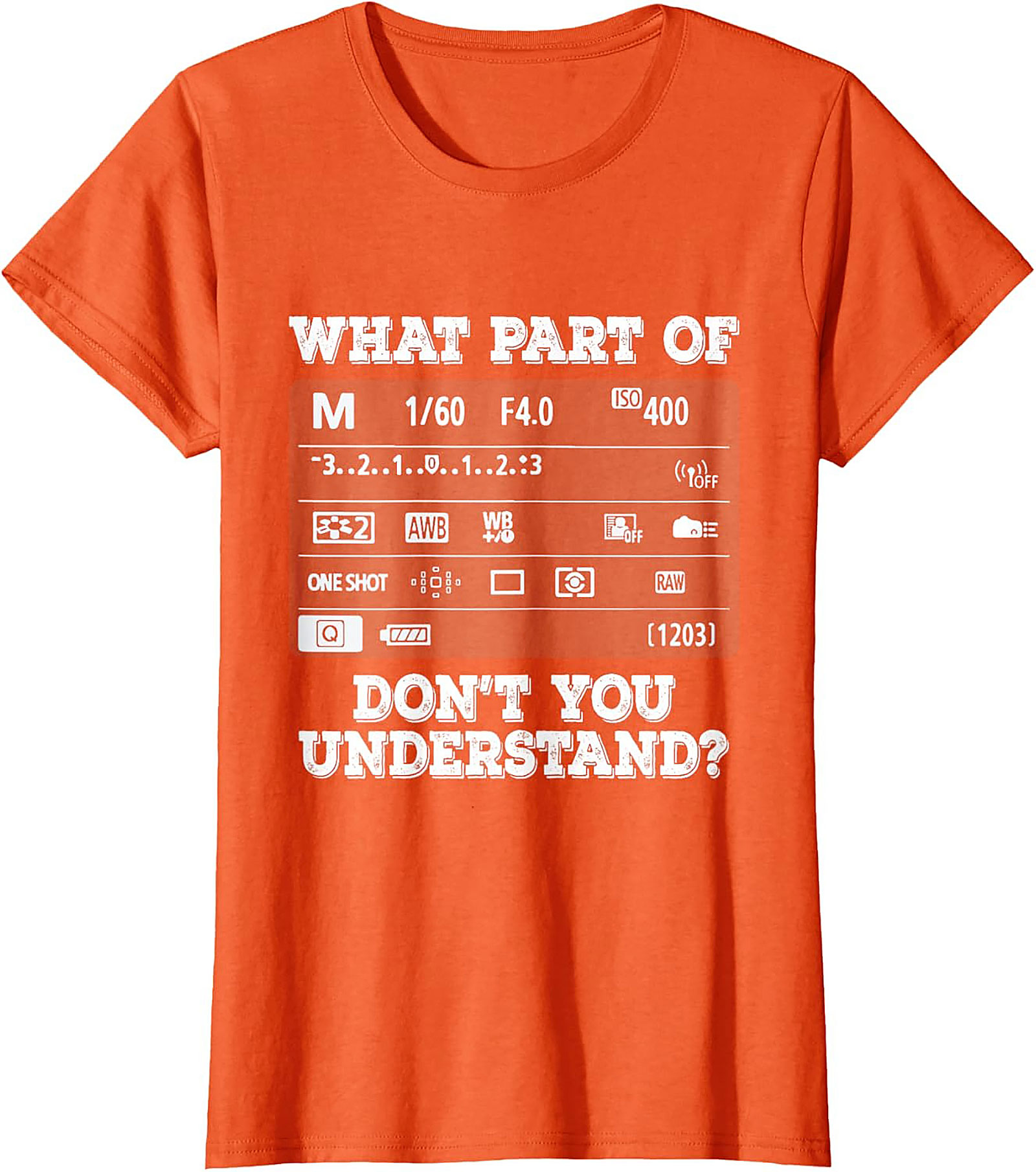 Manual Mode Mystery Photographer Graphic Tee | Funny Shirt