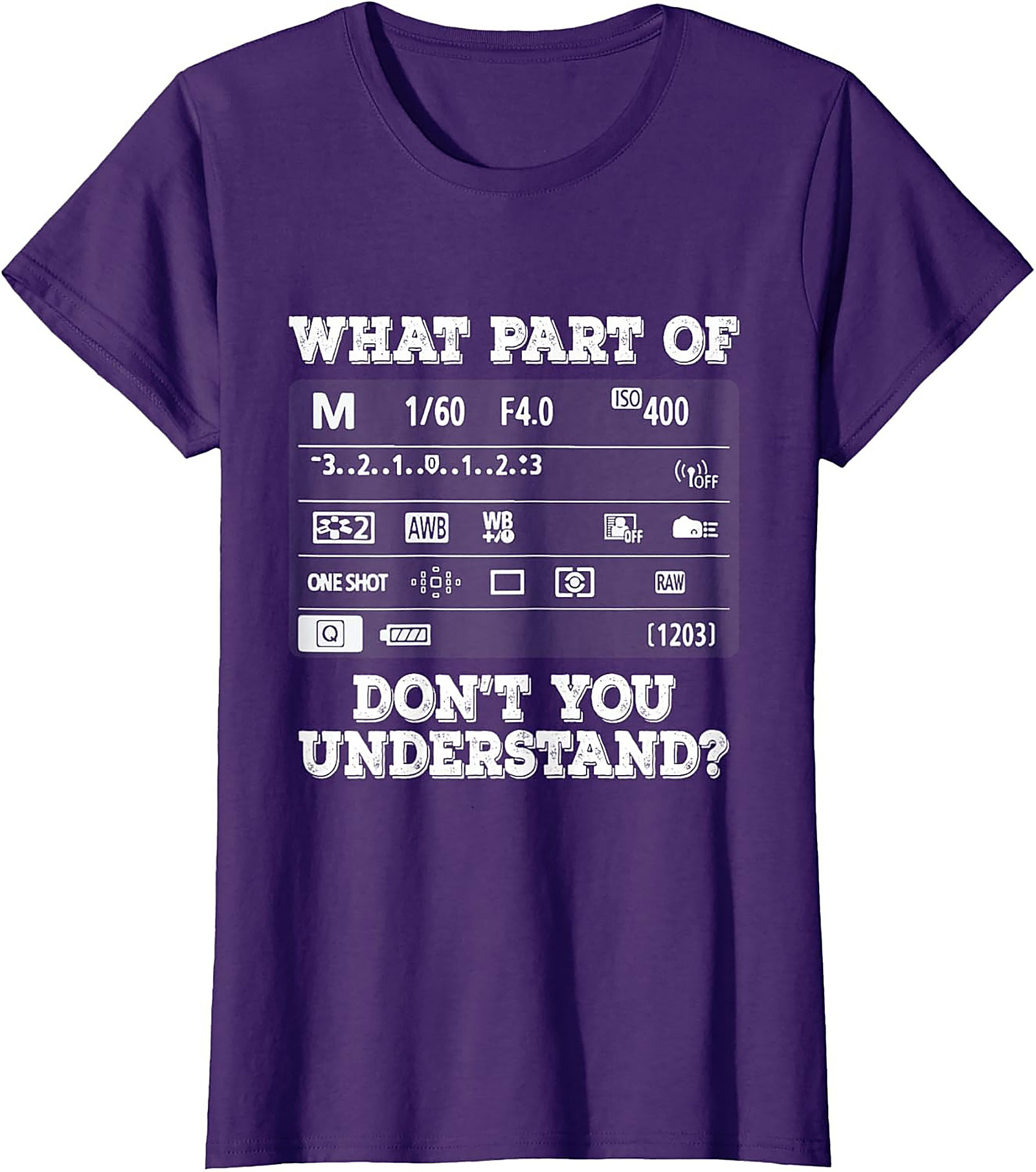 Manual Mode Mystery Photographer Graphic Tee | Funny Shirt