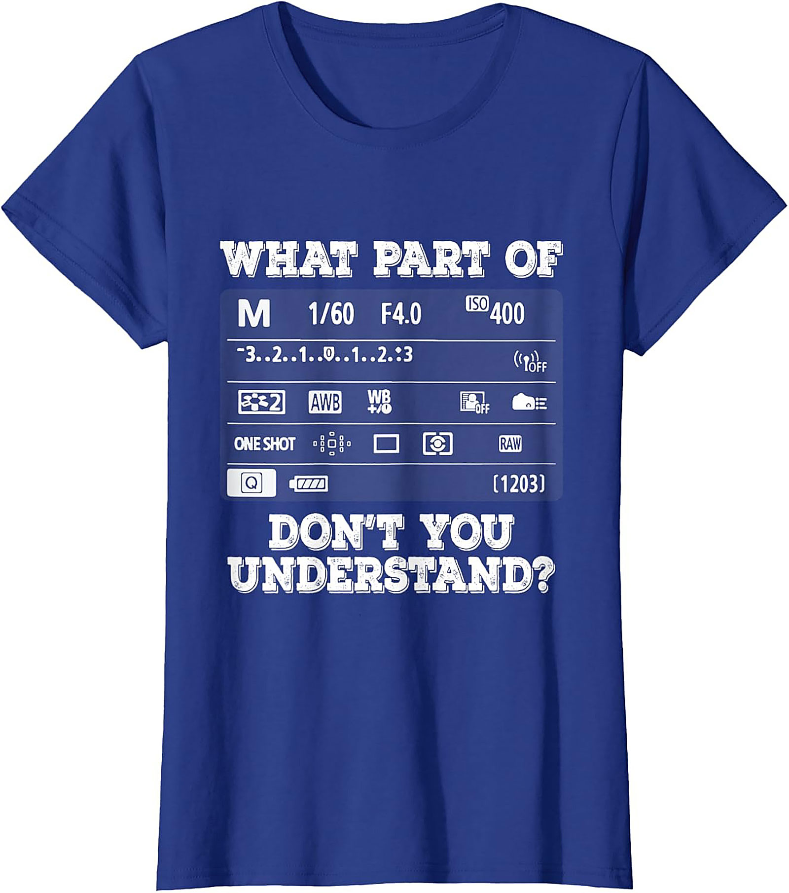 Manual Mode Mystery Photographer Graphic Tee | Funny Shirt