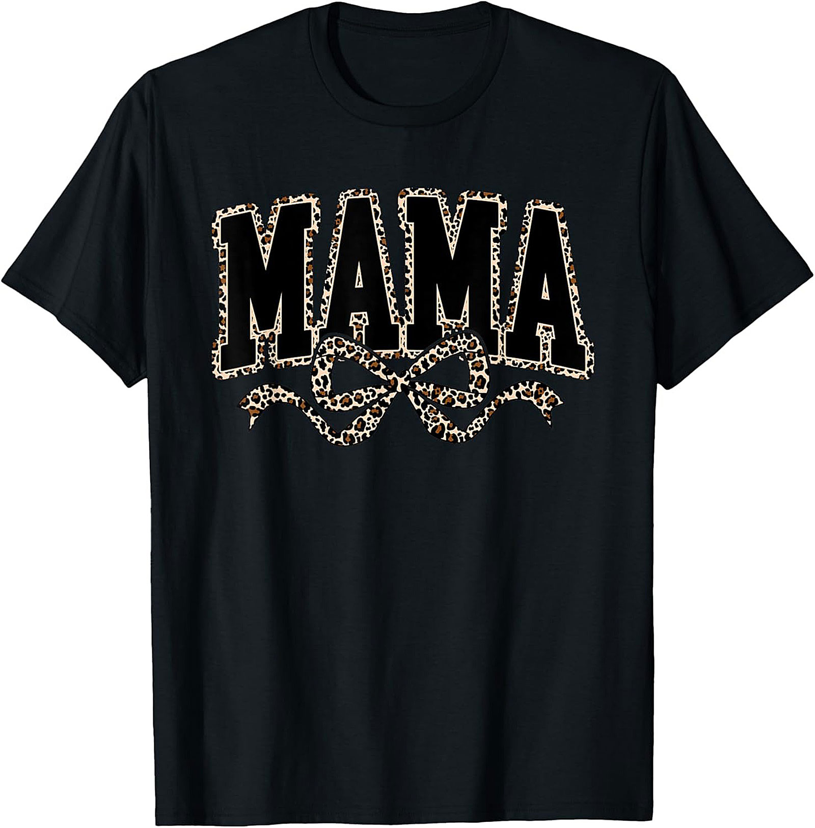 Mama Leopard Print T-Shirt Bold Mom Graphic Tee Gift