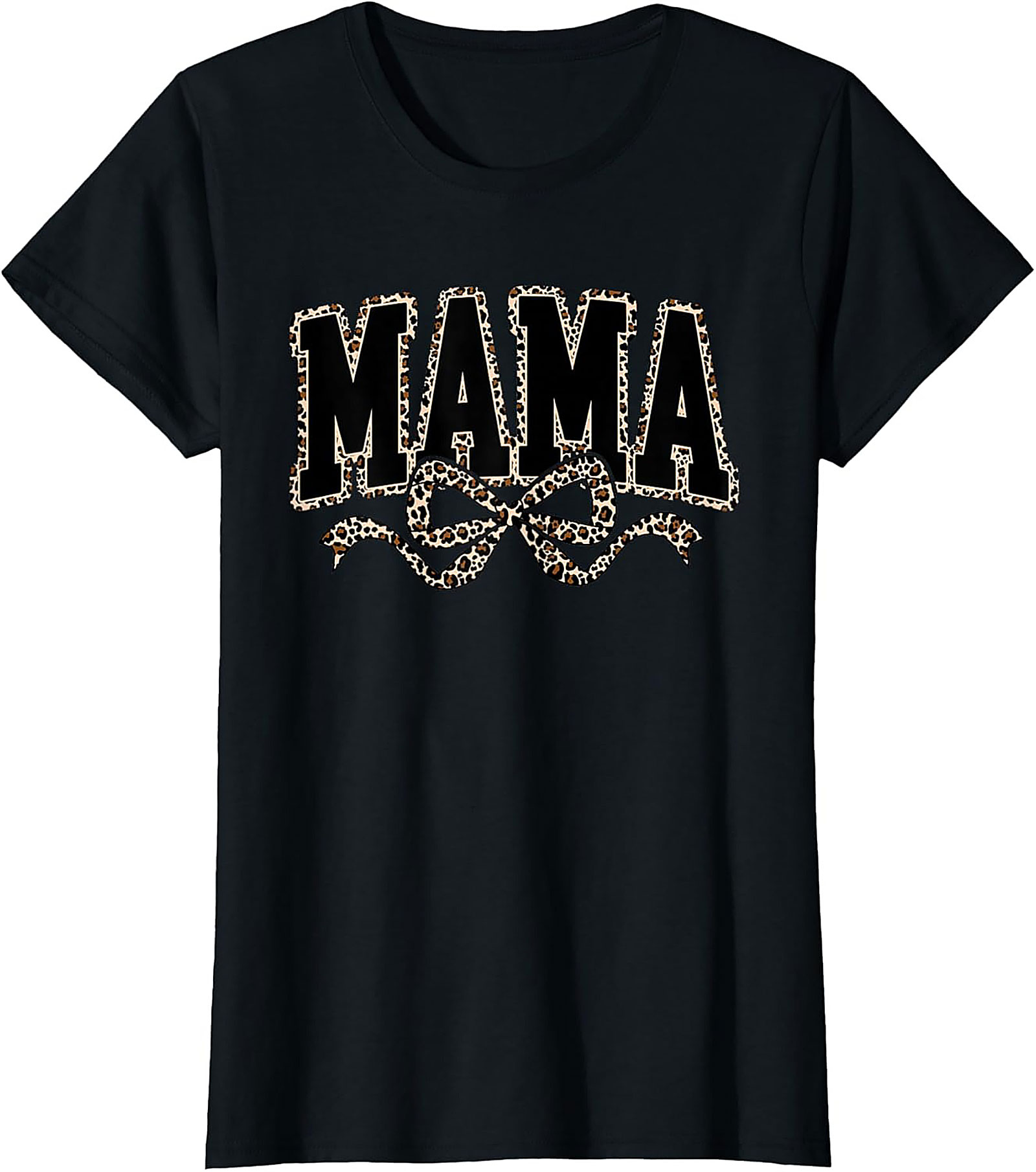 Mama Leopard Print T-Shirt Bold Mom Graphic Tee Gift