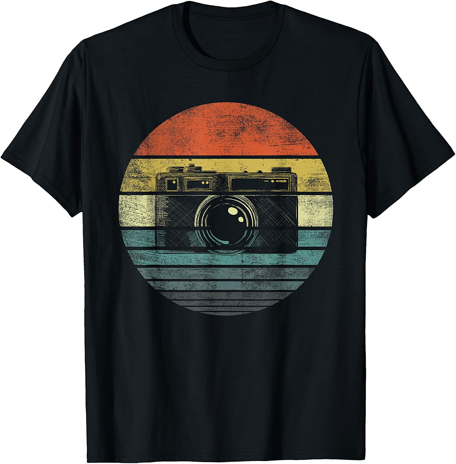 Retro Sunset Vintage Camera T-shirt | Photography Graphic Tee