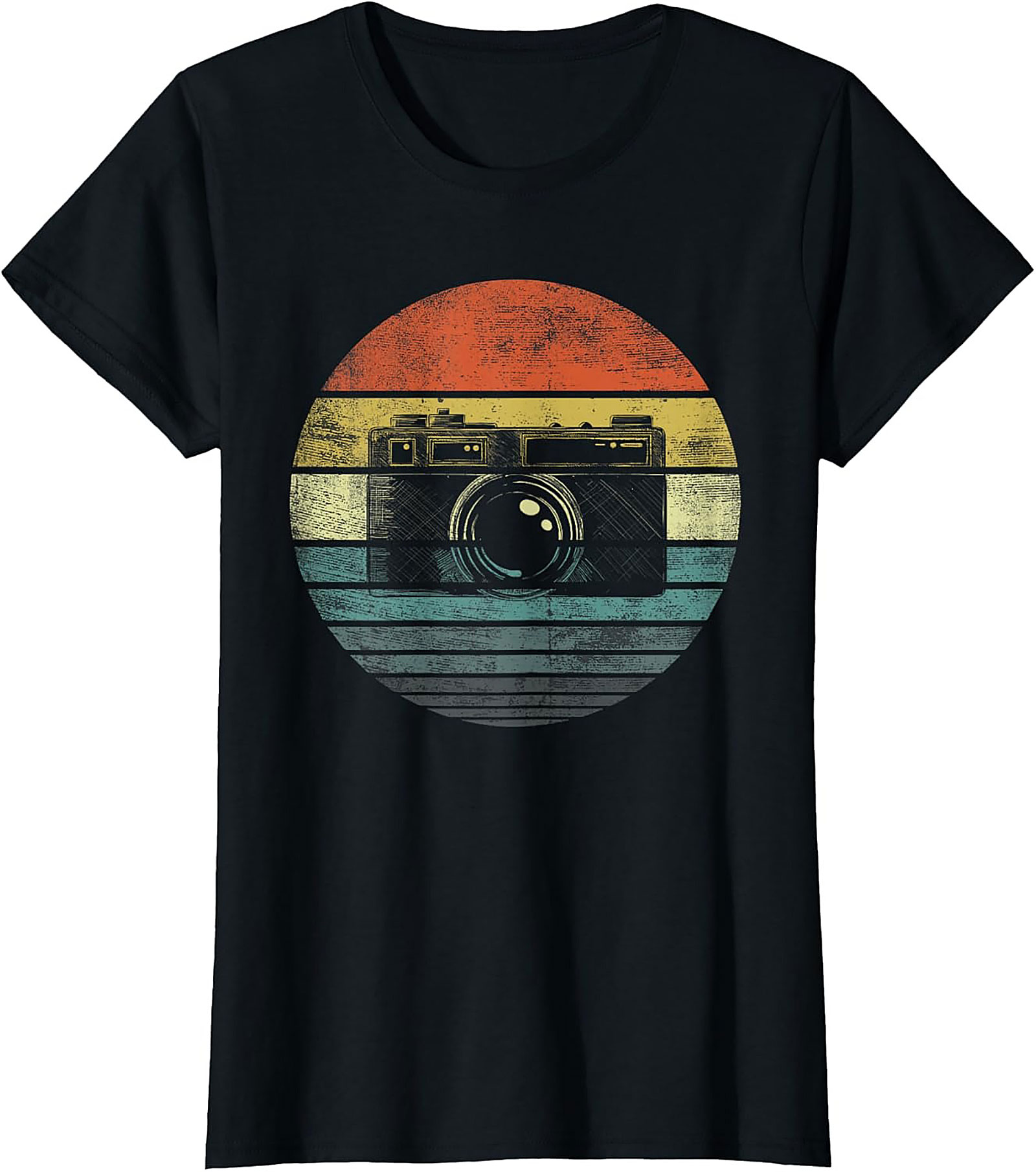 Retro Sunset Vintage Camera T-shirt | Photography Graphic Tee