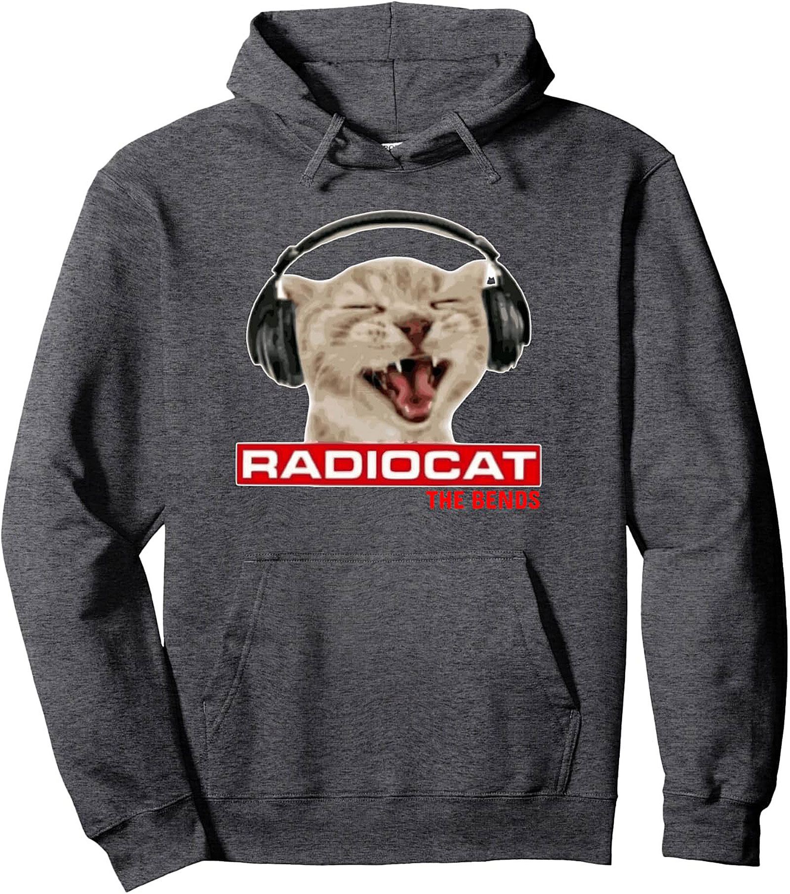 Radio Cat The Bends Graphic Pullover Hoodie Funny Music Gift