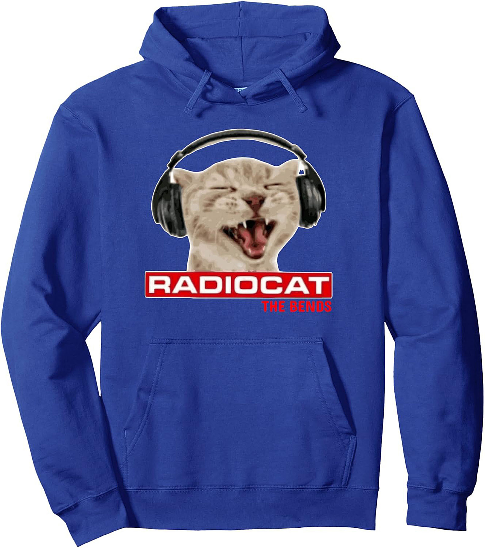 Radio Cat The Bends Graphic Pullover Hoodie Funny Music Gift