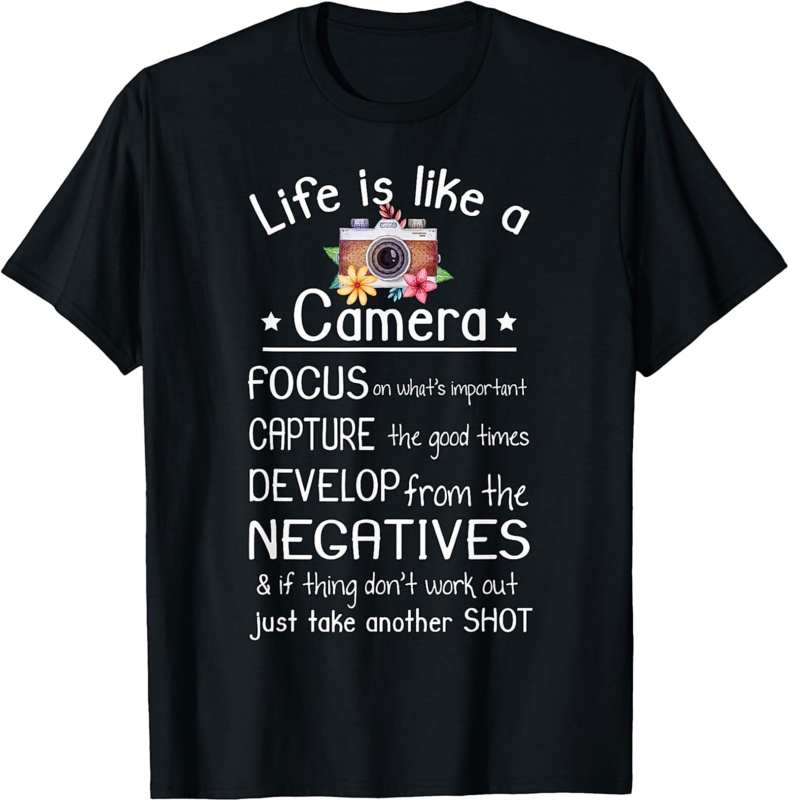 Photographer T-shirt | Life is Like a Camera Graphic Tee