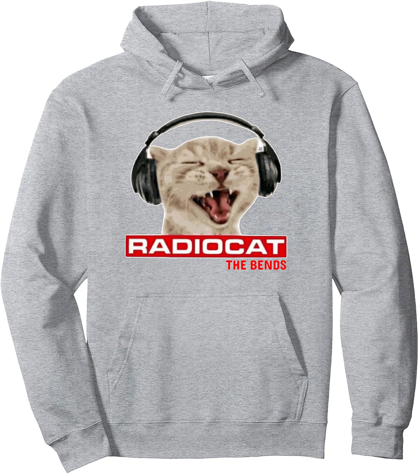 Radio Cat The Bends Graphic Pullover Hoodie Funny Music Gift