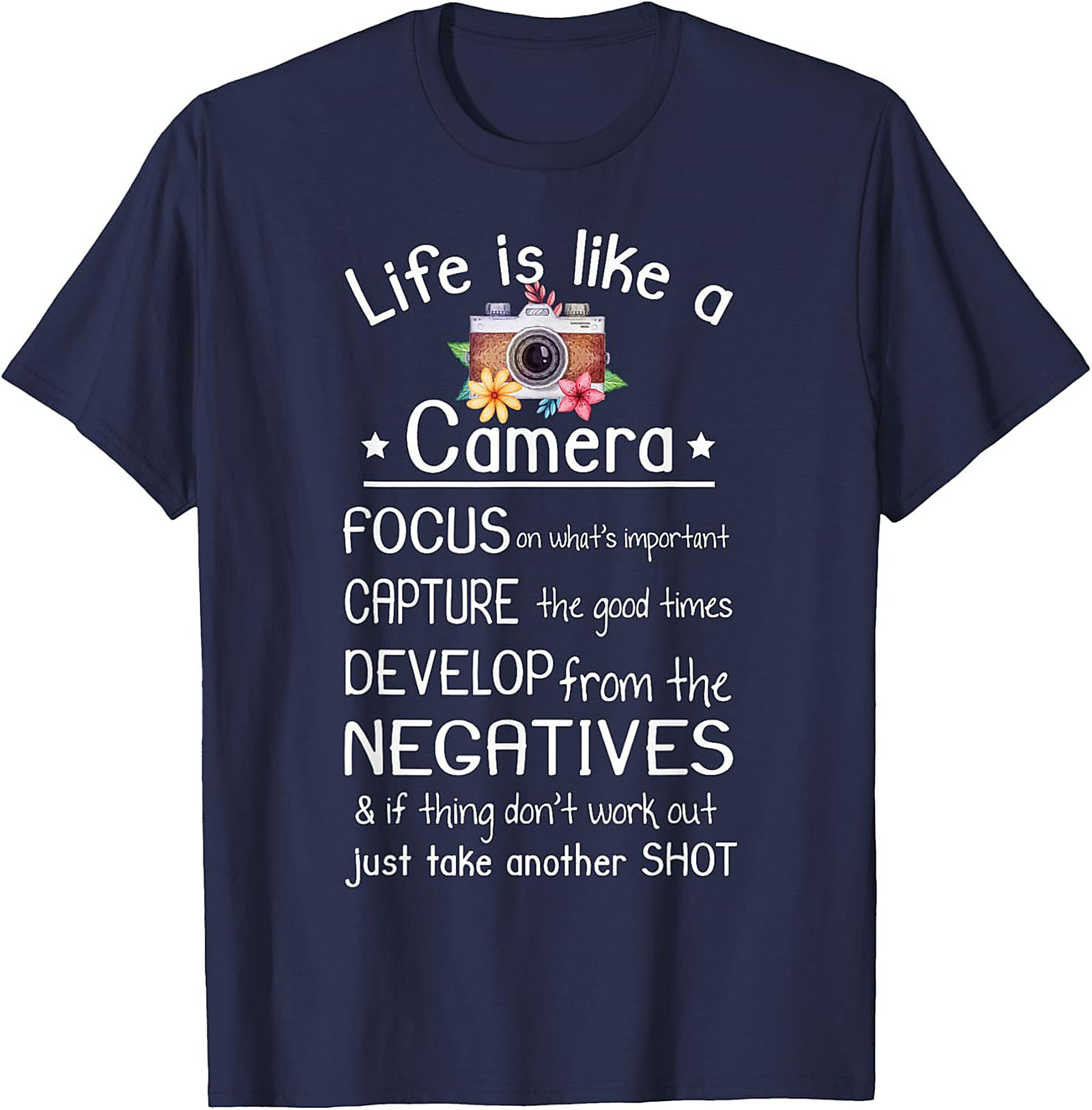 Photographer T-shirt | Life is Like a Camera Graphic Tee