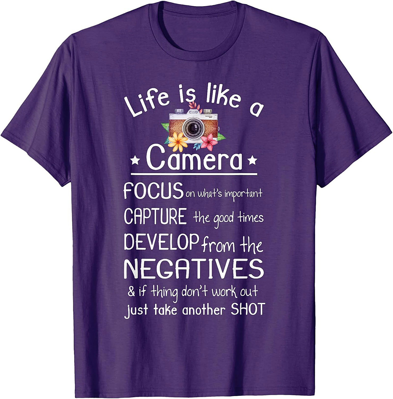 Photographer T-shirt | Life is Like a Camera Graphic Tee