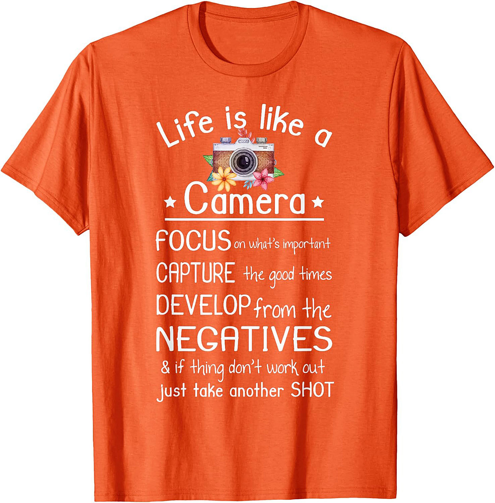 Photographer T-shirt | Life is Like a Camera Graphic Tee