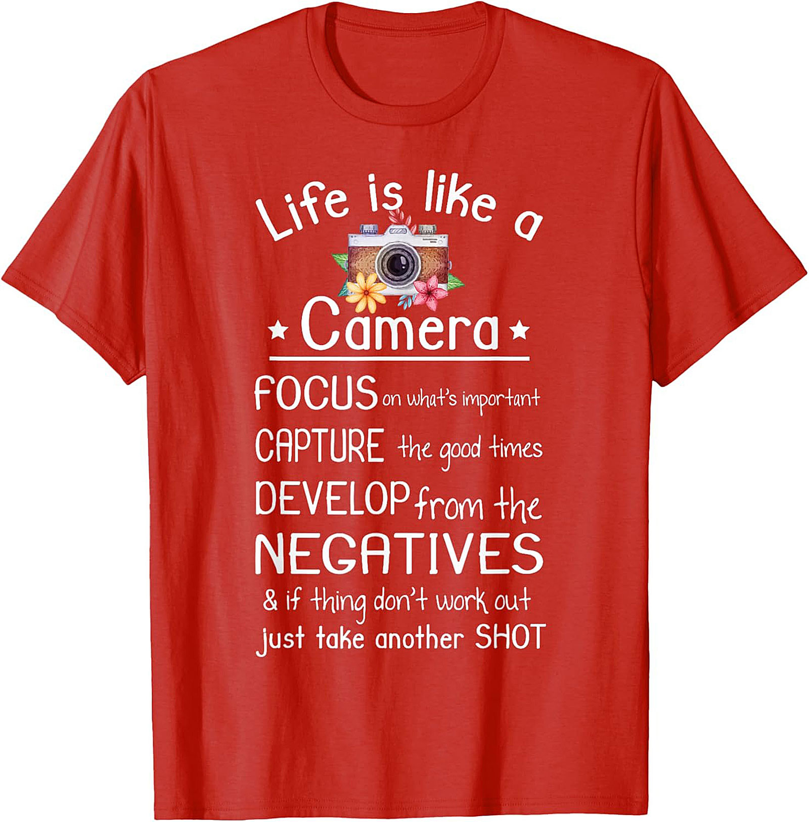 Photographer T-shirt | Life is Like a Camera Graphic Tee