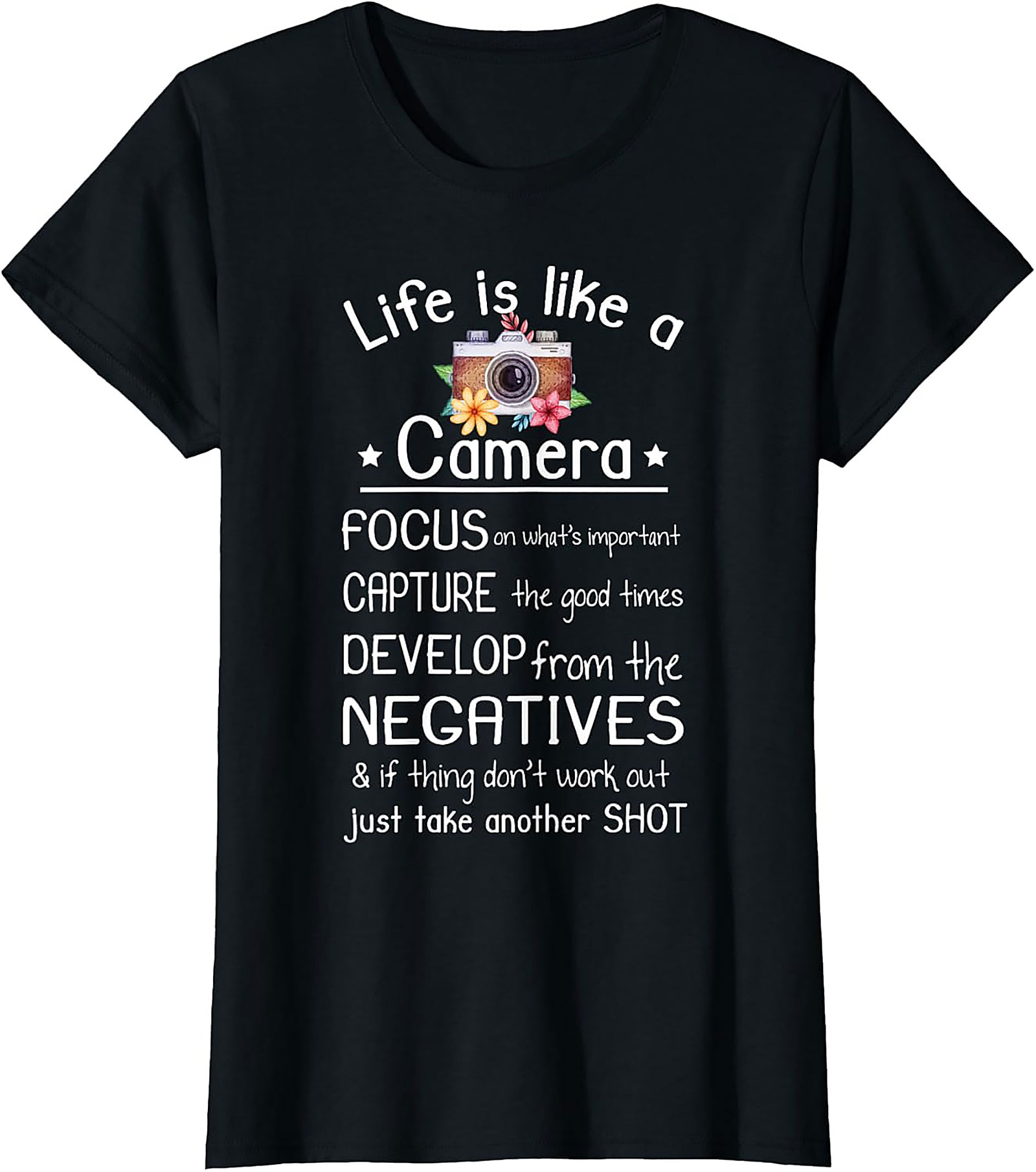 Photographer T-shirt | Life is Like a Camera Graphic Tee