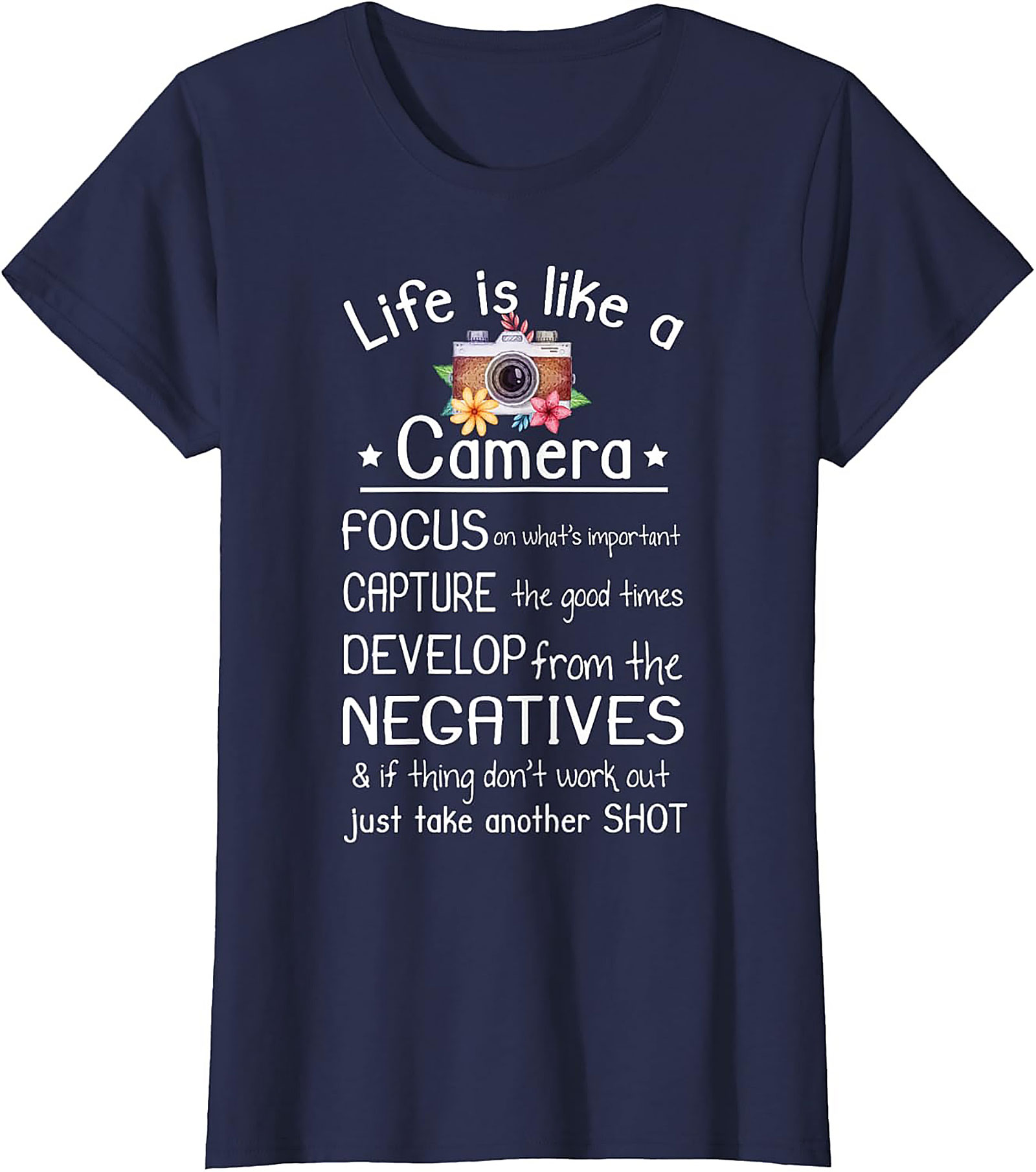 Photographer T-shirt | Life is Like a Camera Graphic Tee