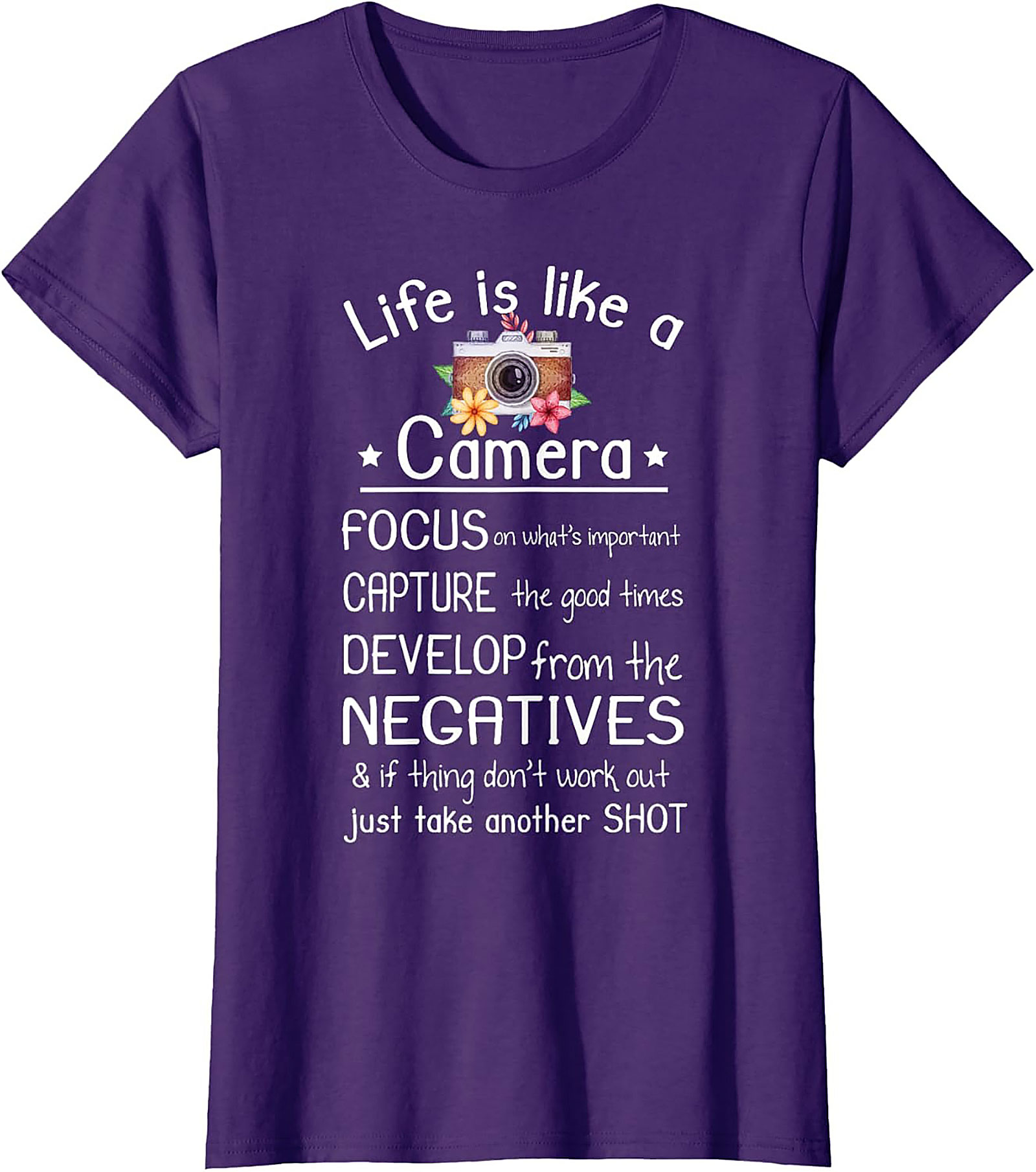 Photographer T-shirt | Life is Like a Camera Graphic Tee
