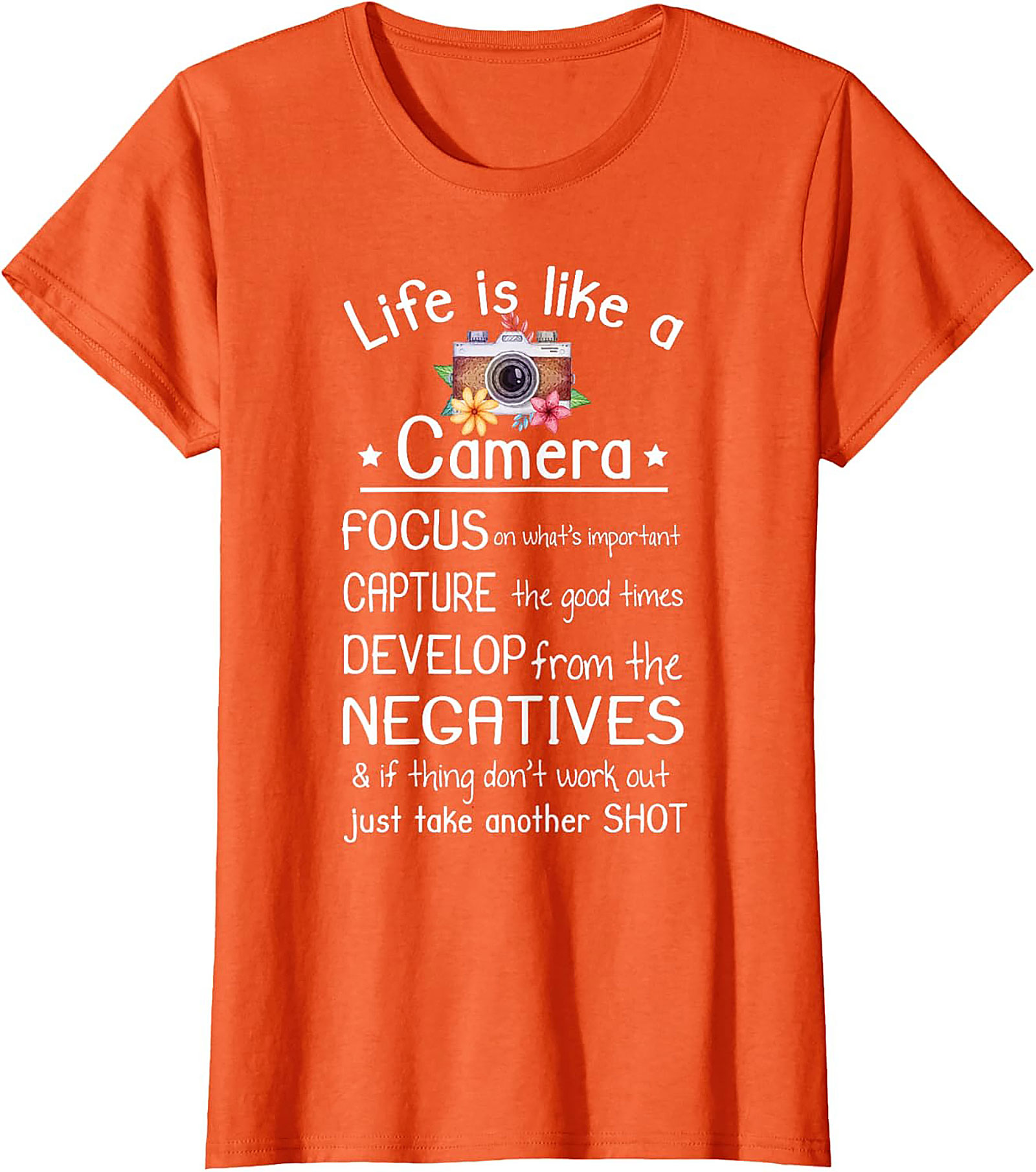 Photographer T-shirt | Life is Like a Camera Graphic Tee