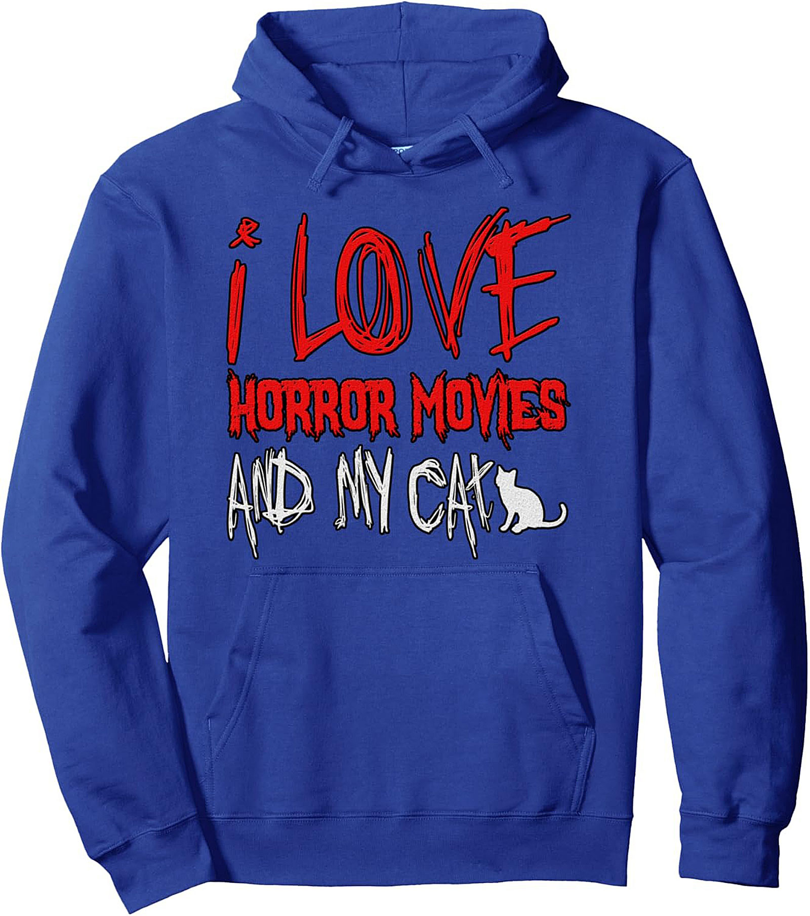 Horror Cat Lover Pullover Hoodie Cozy Unisex Graphic