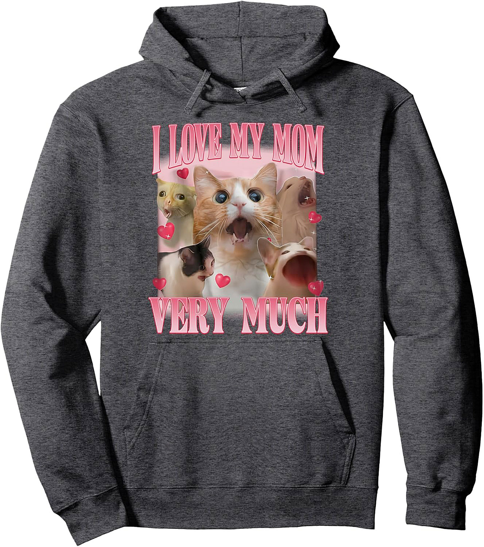 Meme Cat Mom Graphic Hoodie Funny Pullover Gift Idea