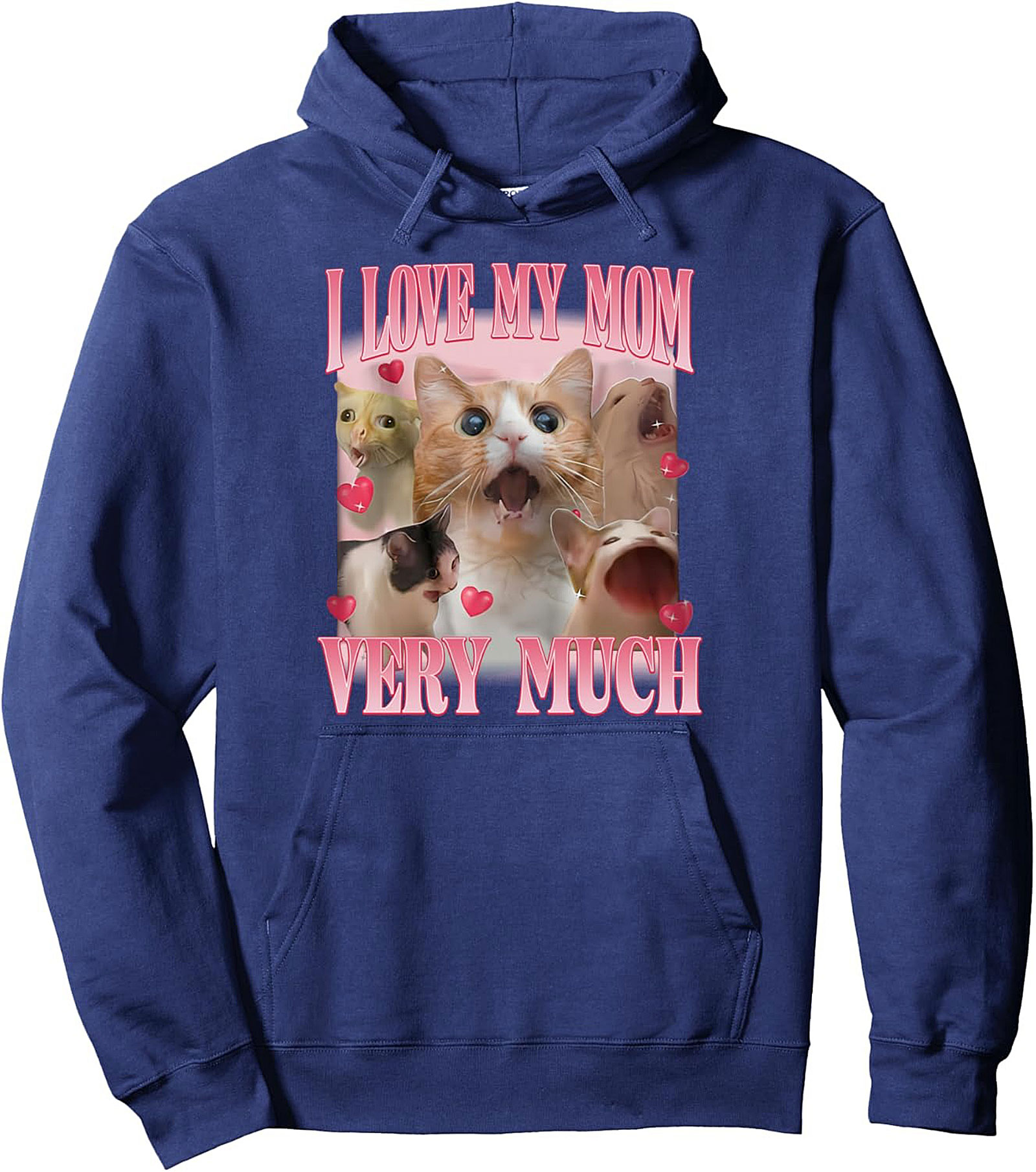 Meme Cat Mom Graphic Hoodie Funny Pullover Gift Idea