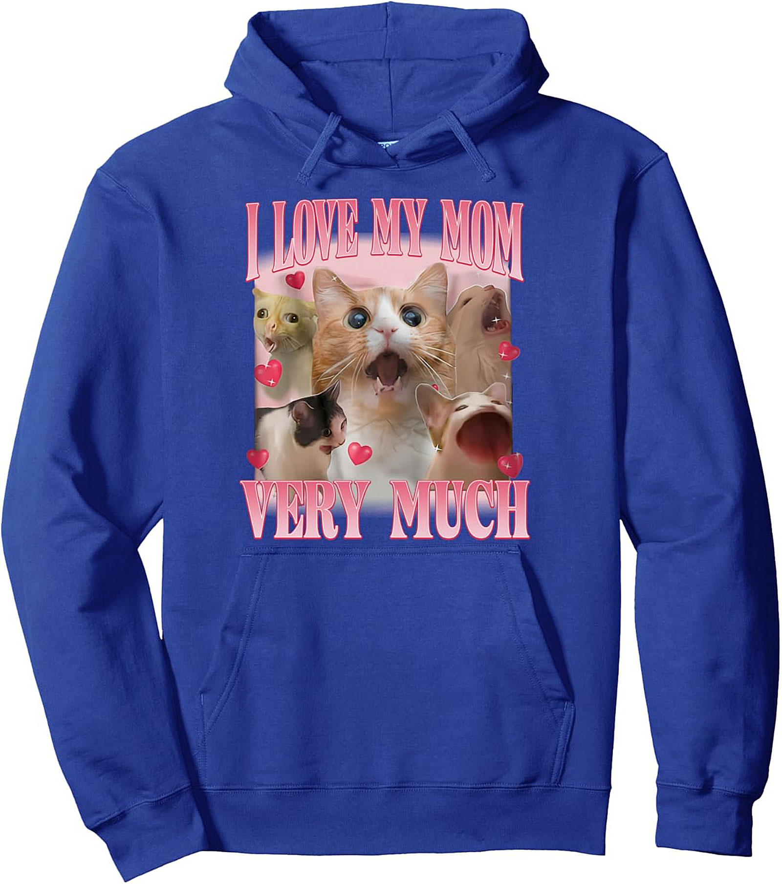 Meme Cat Mom Graphic Hoodie Funny Pullover Gift Idea