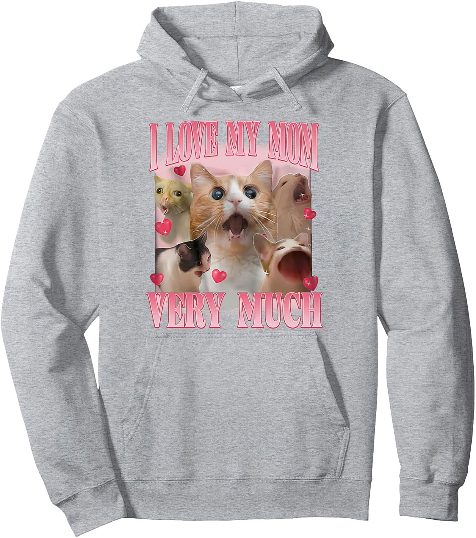 Meme Cat Mom Graphic Hoodie Funny Pullover Gift Idea