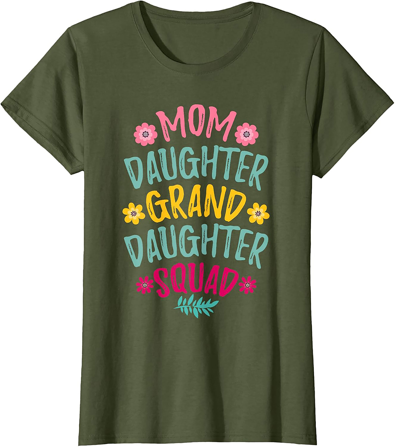 Mom Daughter Granddaughter Squad T-shirt - Perfect Family Gift
