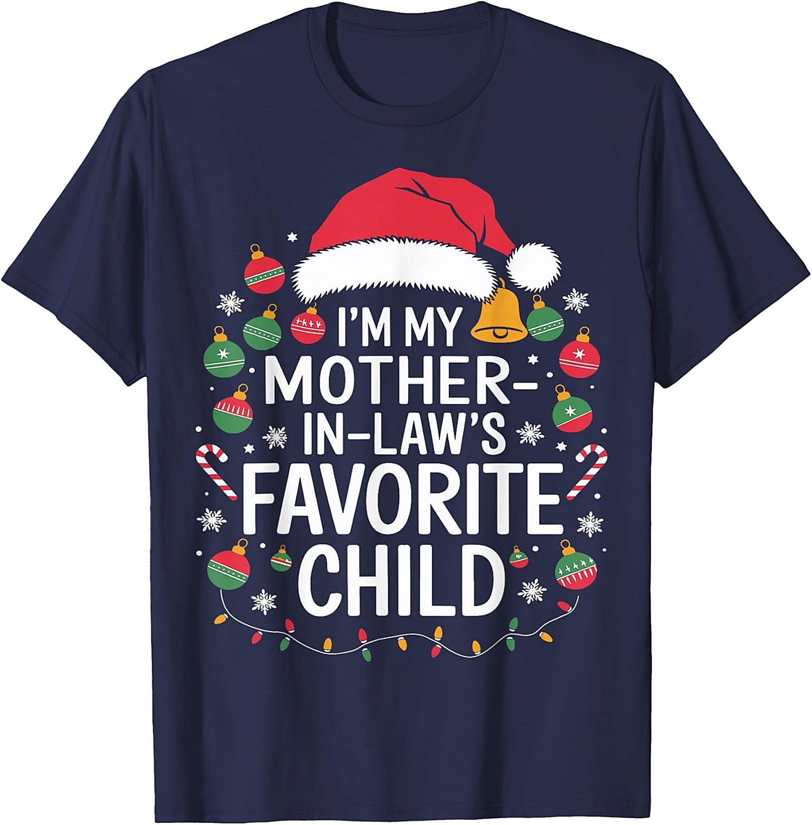 Funny Mother-in-Law Christmas Graphic Tee Gift Idea