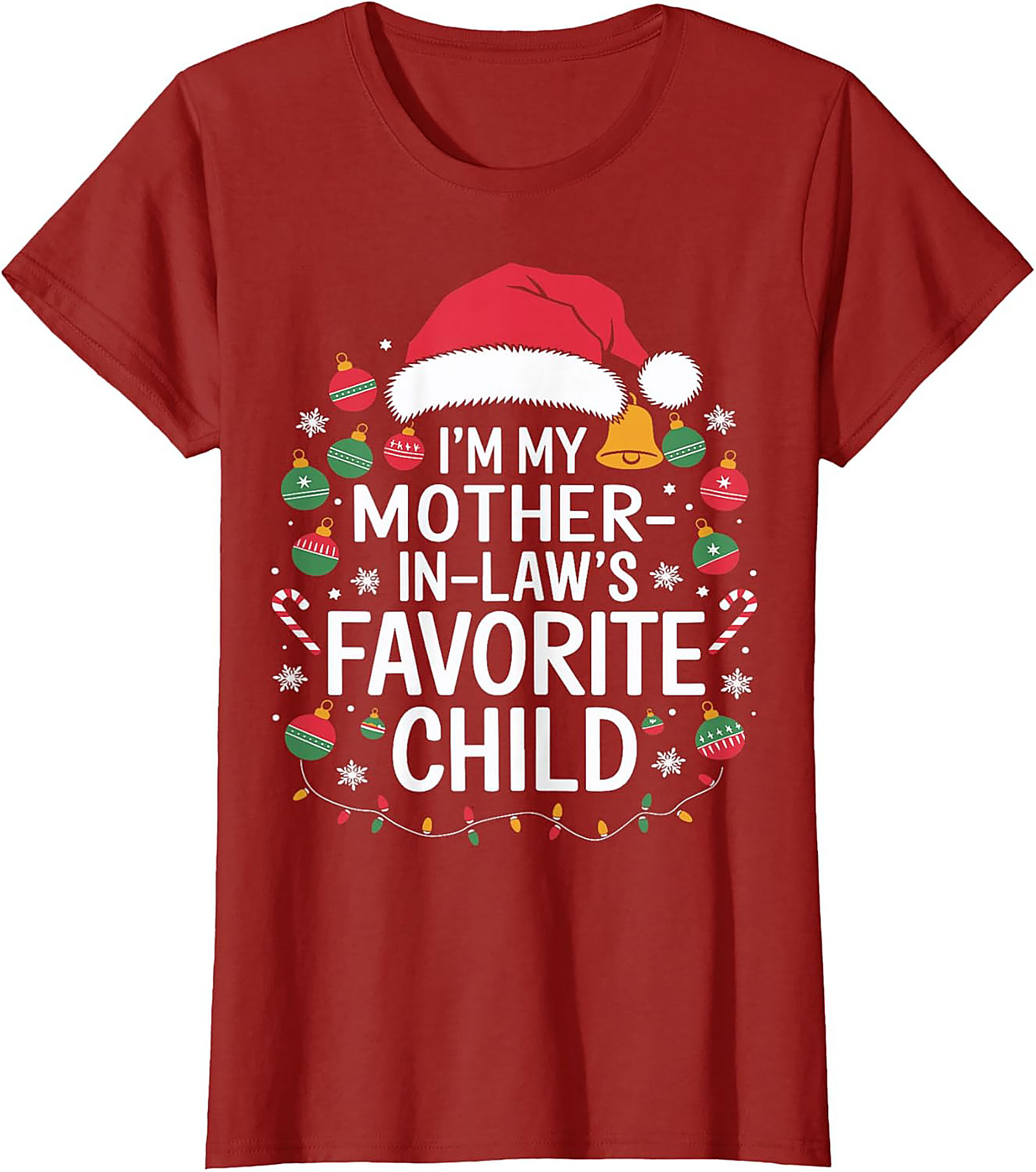Funny Mother-in-Law Christmas Graphic Tee Gift Idea
