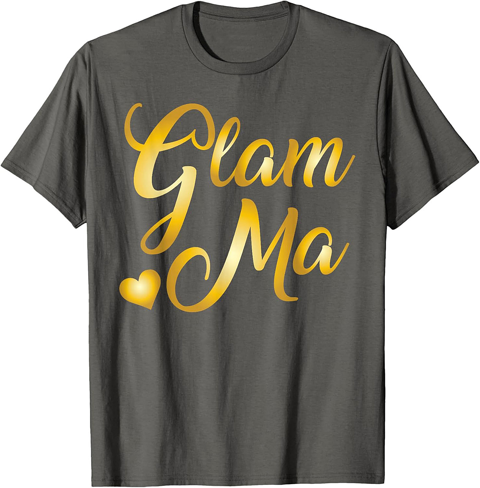 Glam Ma T-Shirt Funny Golden Script Tee Gift for Grandma