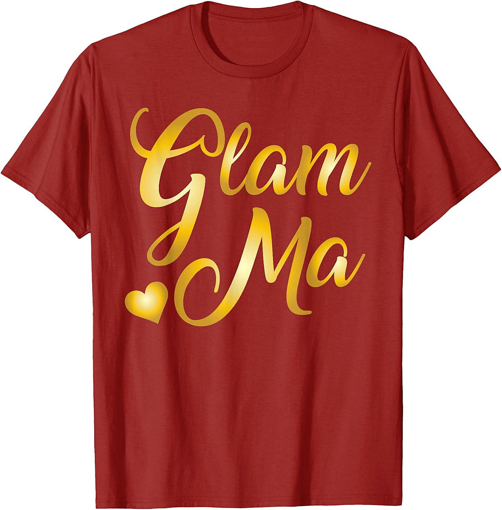 Glam Ma T-Shirt Funny Golden Script Tee Gift for Grandma