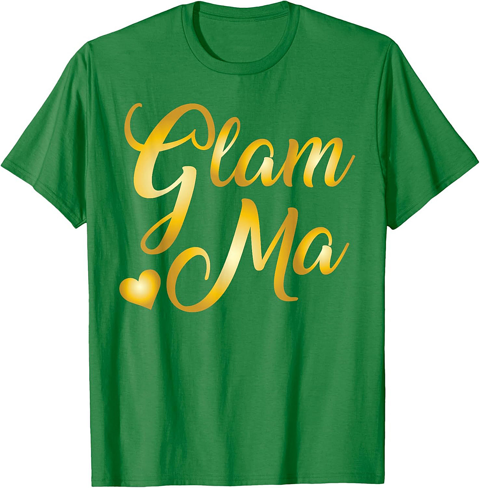 Glam Ma T-Shirt Funny Golden Script Tee Gift for Grandma