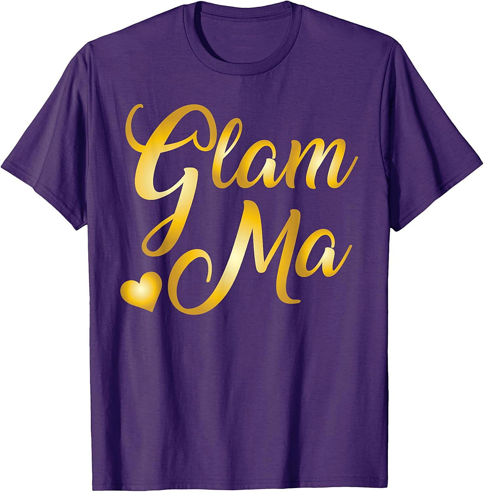 Glam Ma T-Shirt Funny Golden Script Tee Gift for Grandma